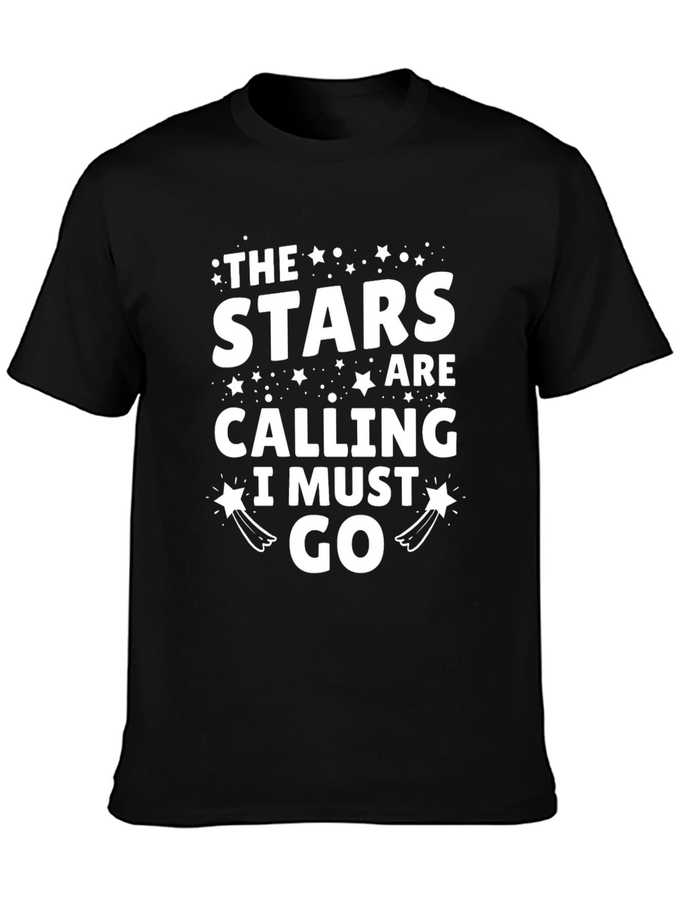 The Stars Are Calling T-Shirt Casual Black Tee