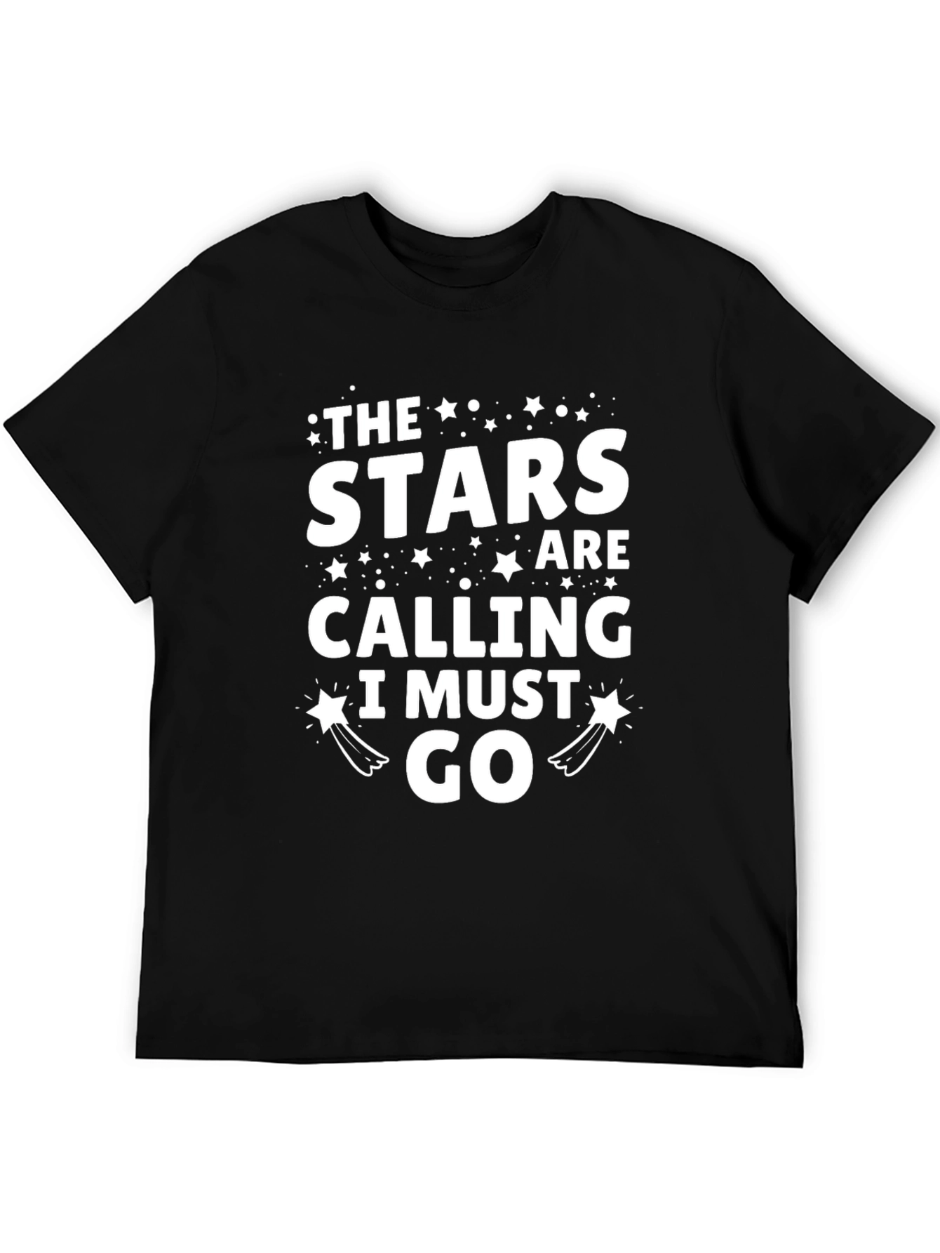 The Stars Are Calling T-Shirt Casual Black Tee