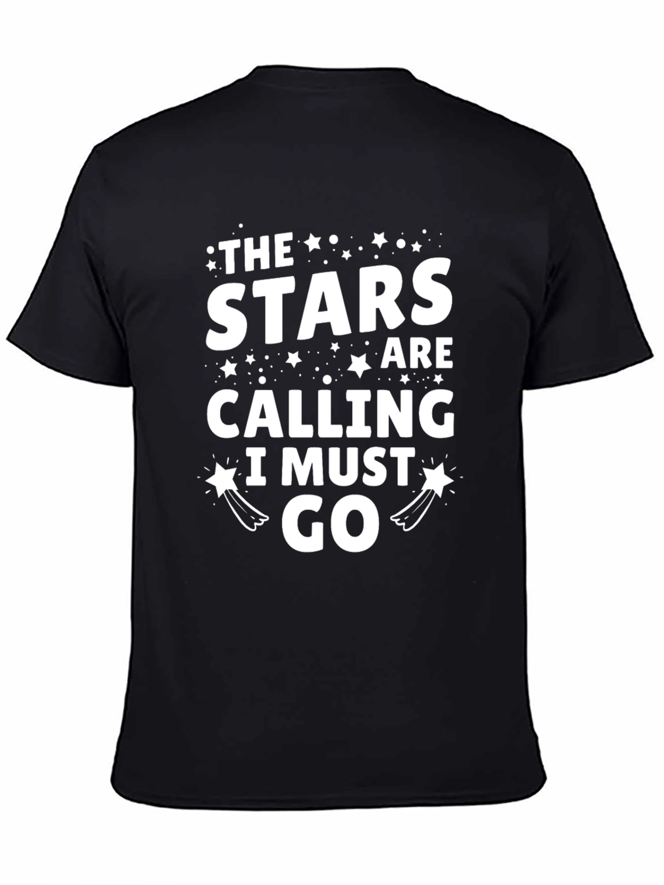 The Stars Are Calling T-Shirt Casual Black Tee