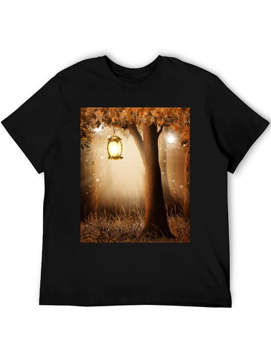 Enchanted Forest Lantern Black Tee