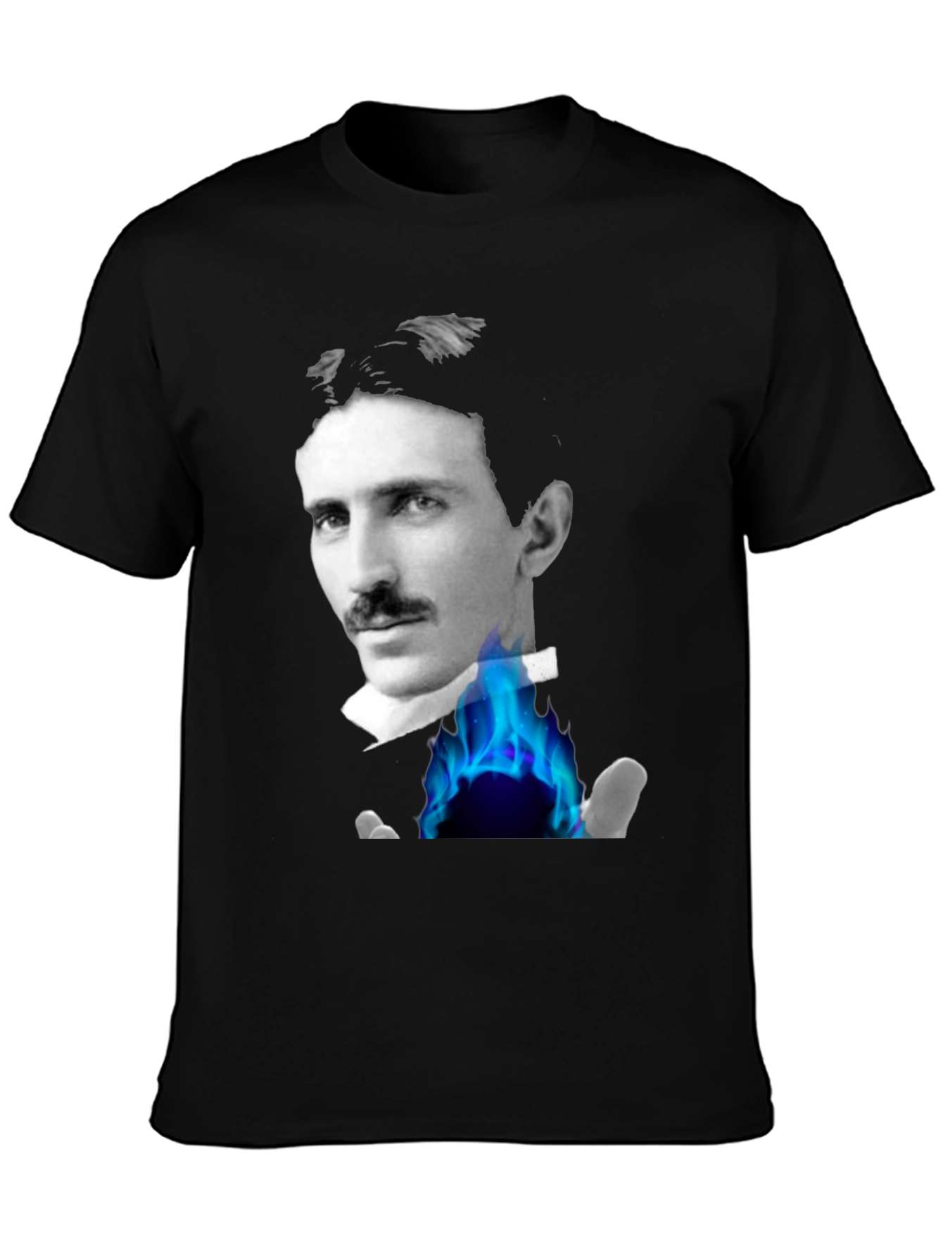 Tesla Portrait Graphic Tee - Black