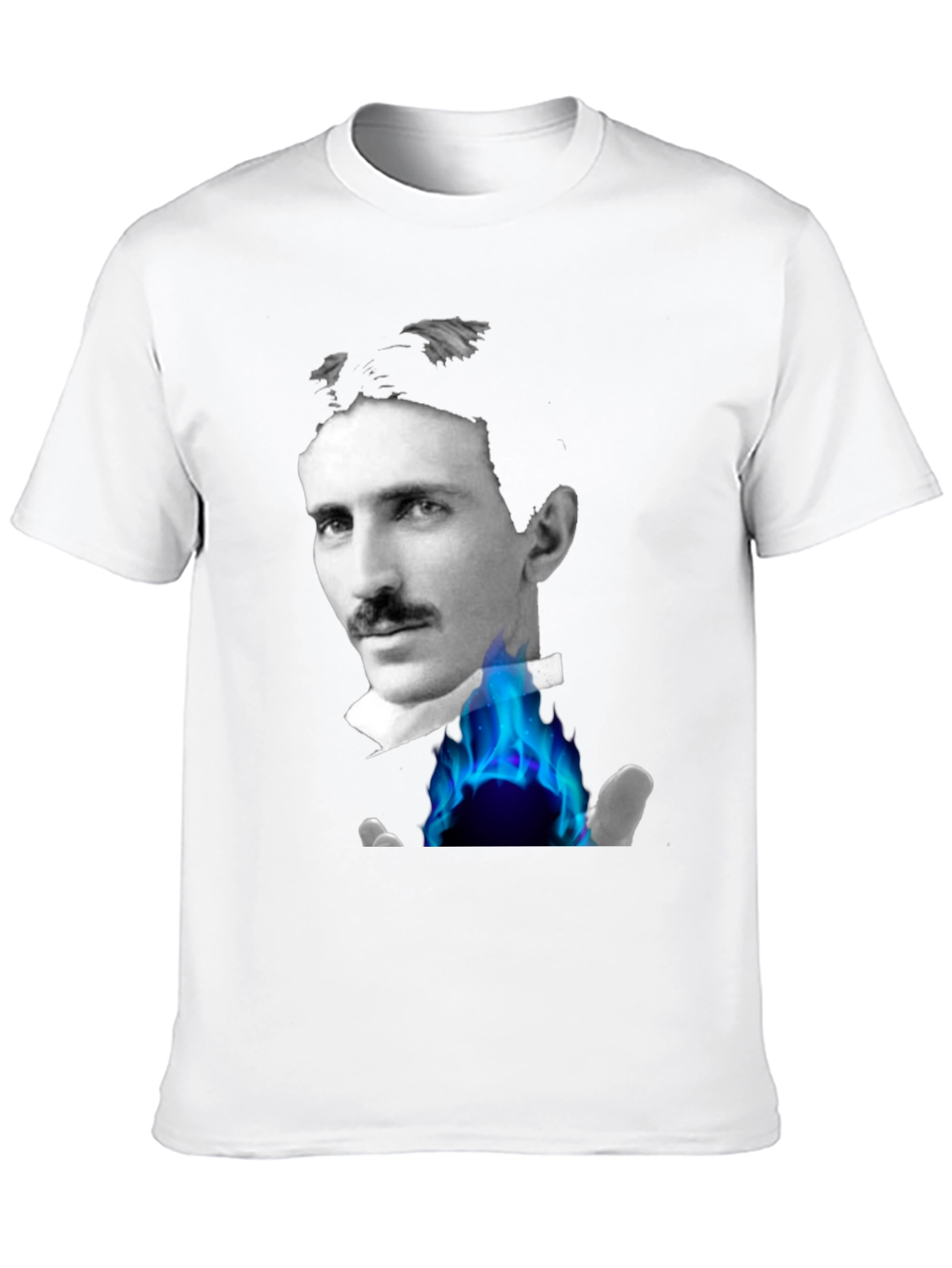 Tesla Portrait Graphic Tee - Black