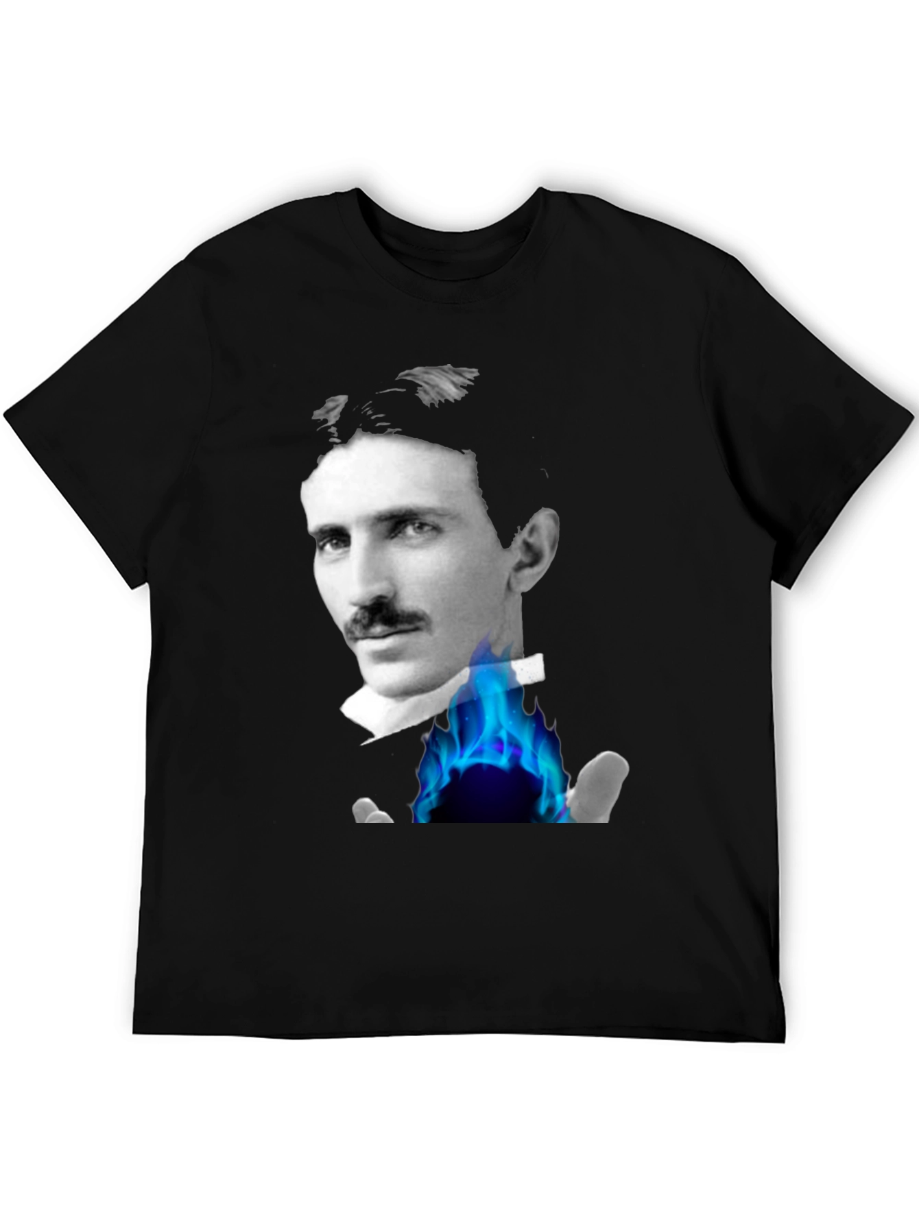 Tesla Portrait Graphic Tee - Black