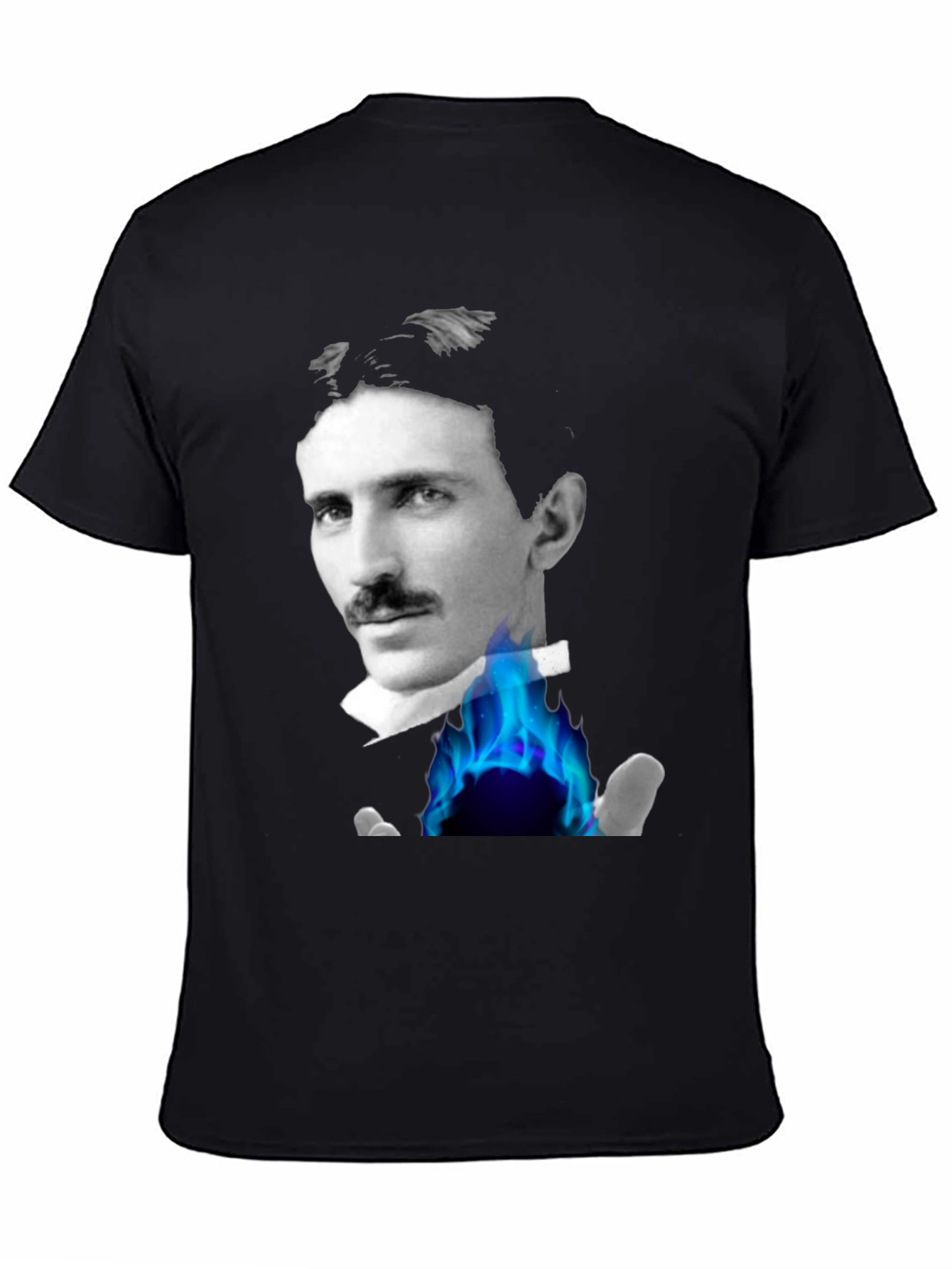 Tesla Portrait Graphic Tee - Black