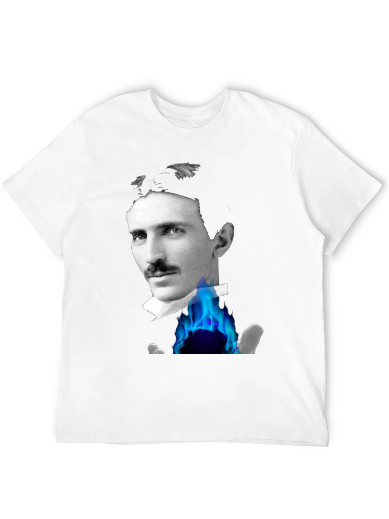 Tesla Portrait Graphic Tee - Black