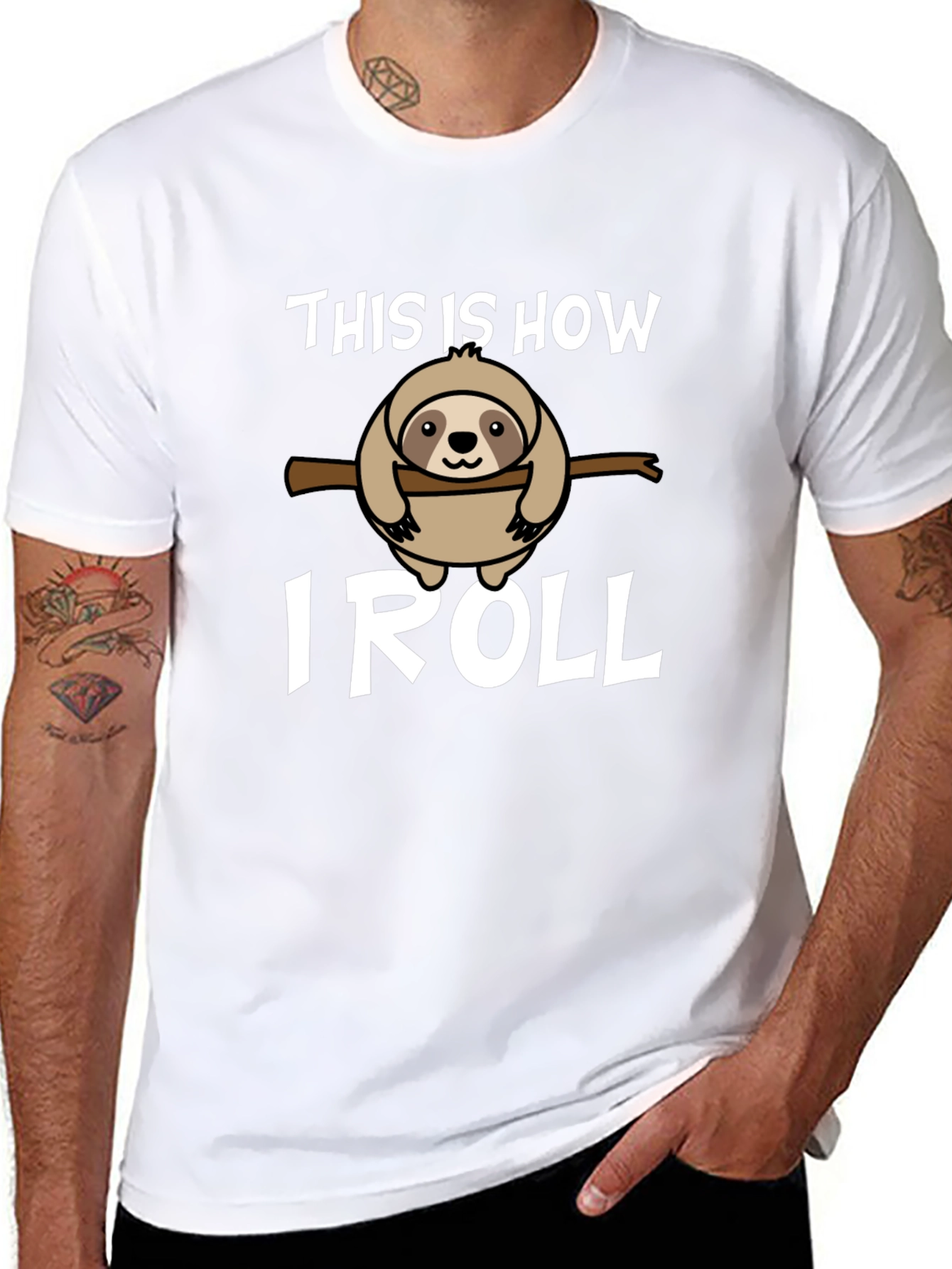 Funny Sloth This Is How I Roll Graphic Tee