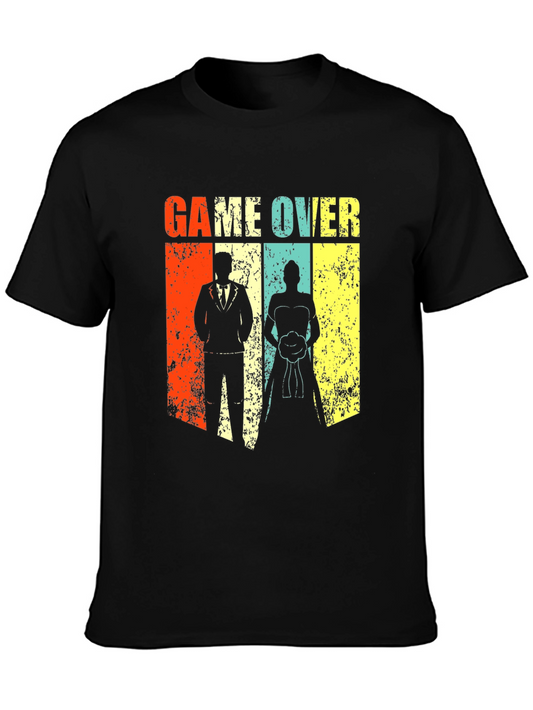Game Over Wedding T-Shirt - Groom and Bride