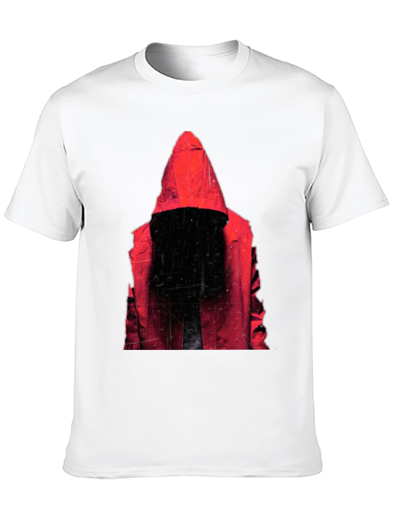 Hooded Figure Graphic T-Shirt - Mens Black Tee