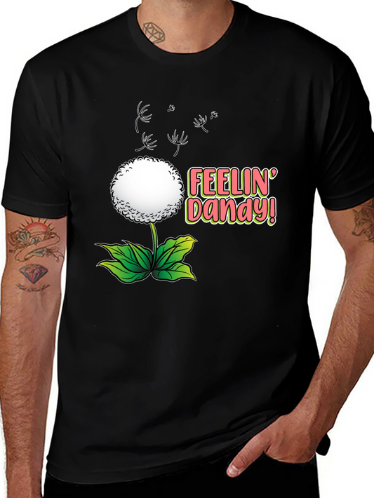 Feelin Dandy T-Shirt - Black Floral Design