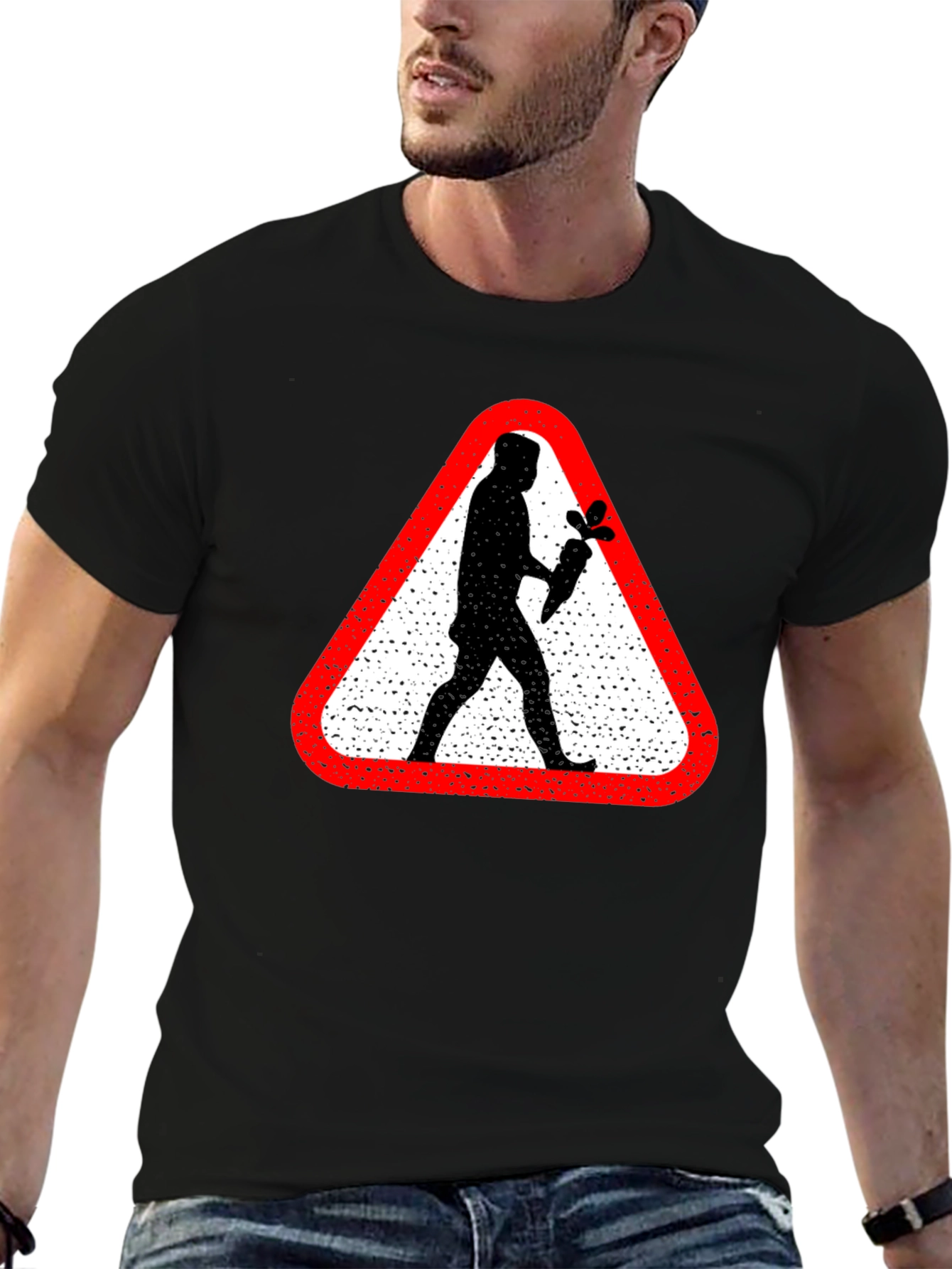 Warning: Caveman Crossing T-Shirt