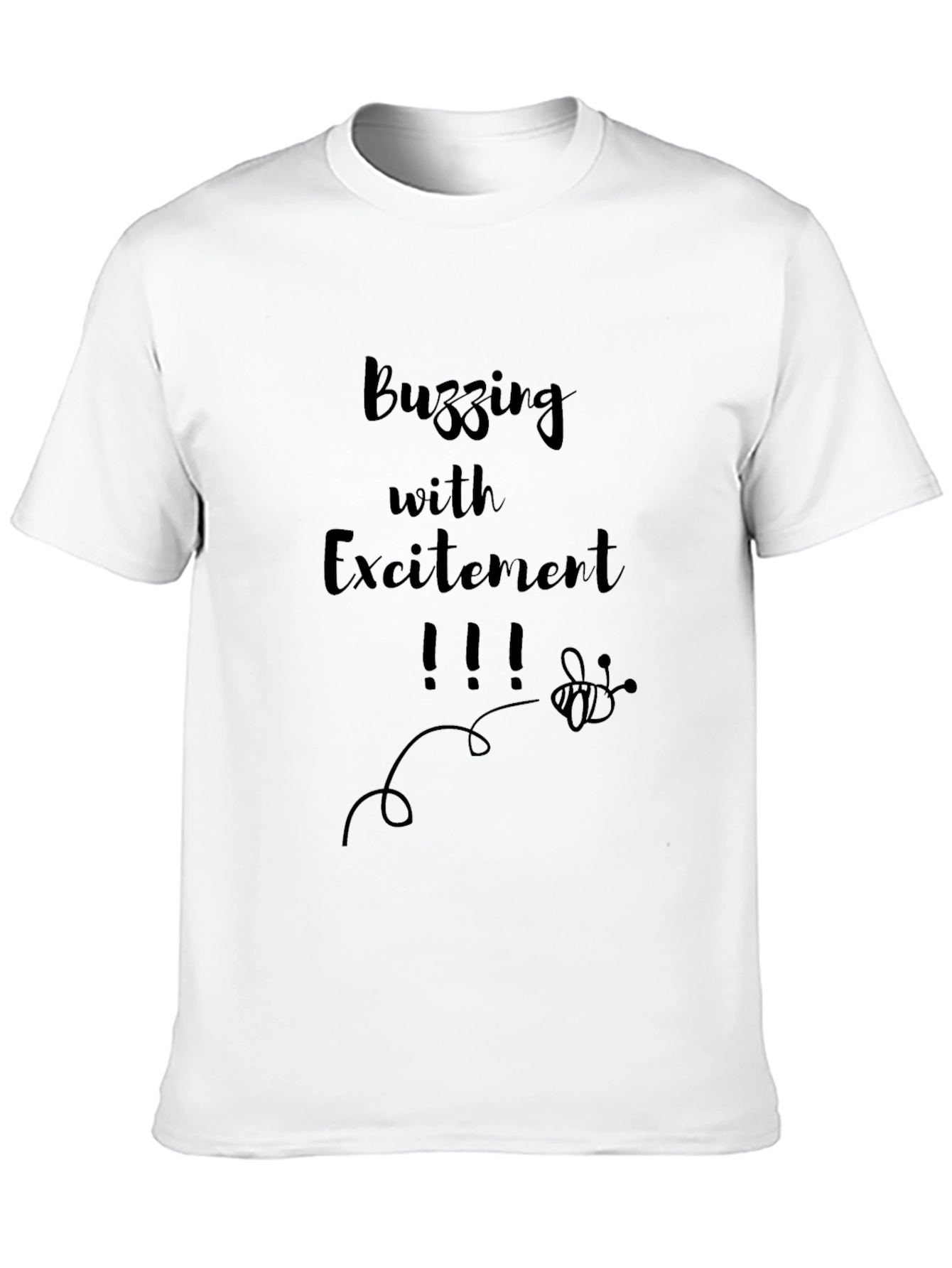 Buzzing with Excitement Mens Black T-Shirt
