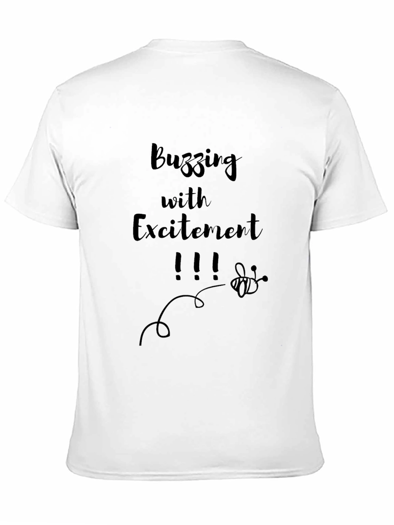 Buzzing with Excitement Mens Black T-Shirt