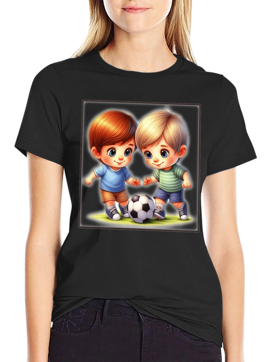 Cartoon Boys Soccer T-Shirt