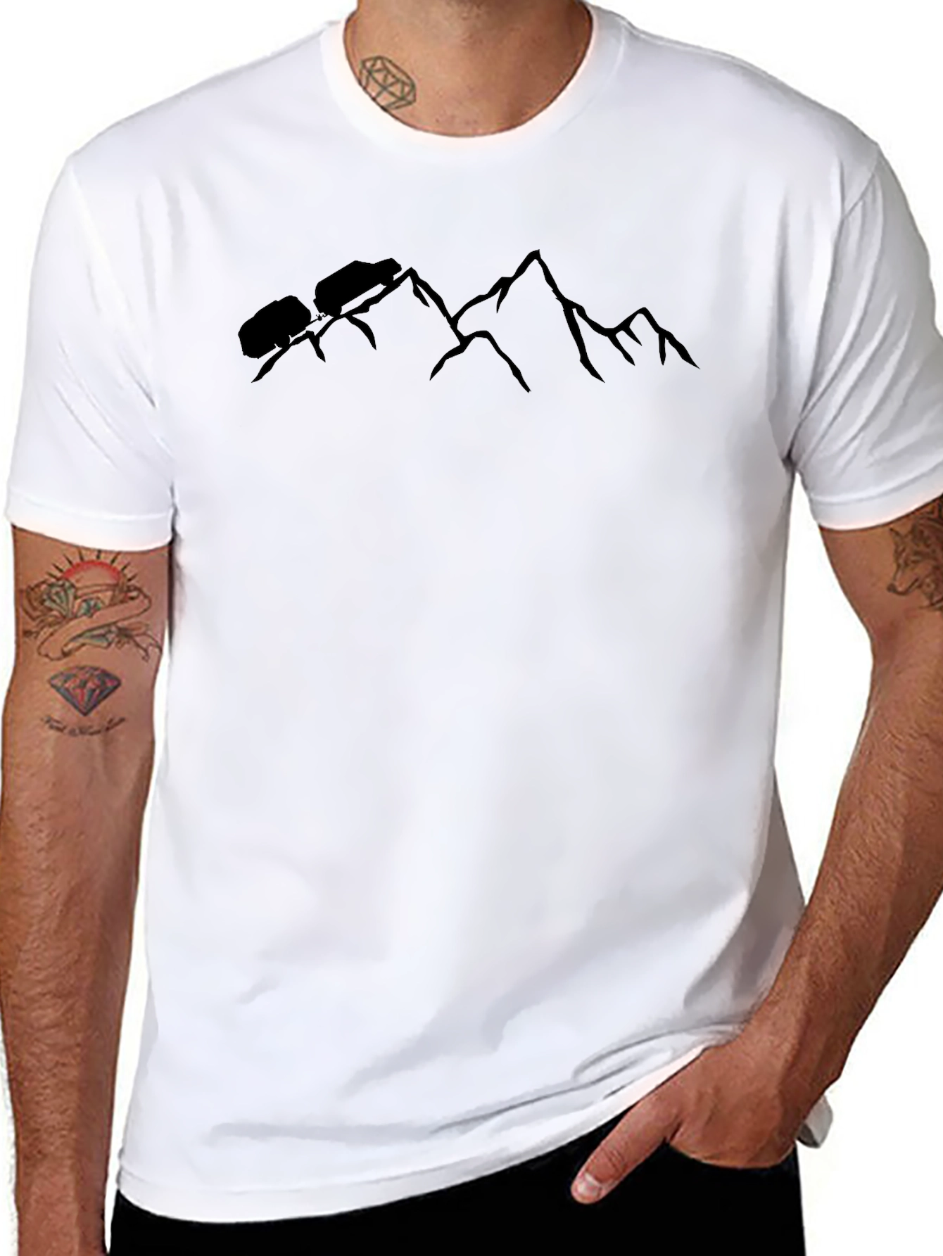 Mountain Adventure Black Tee