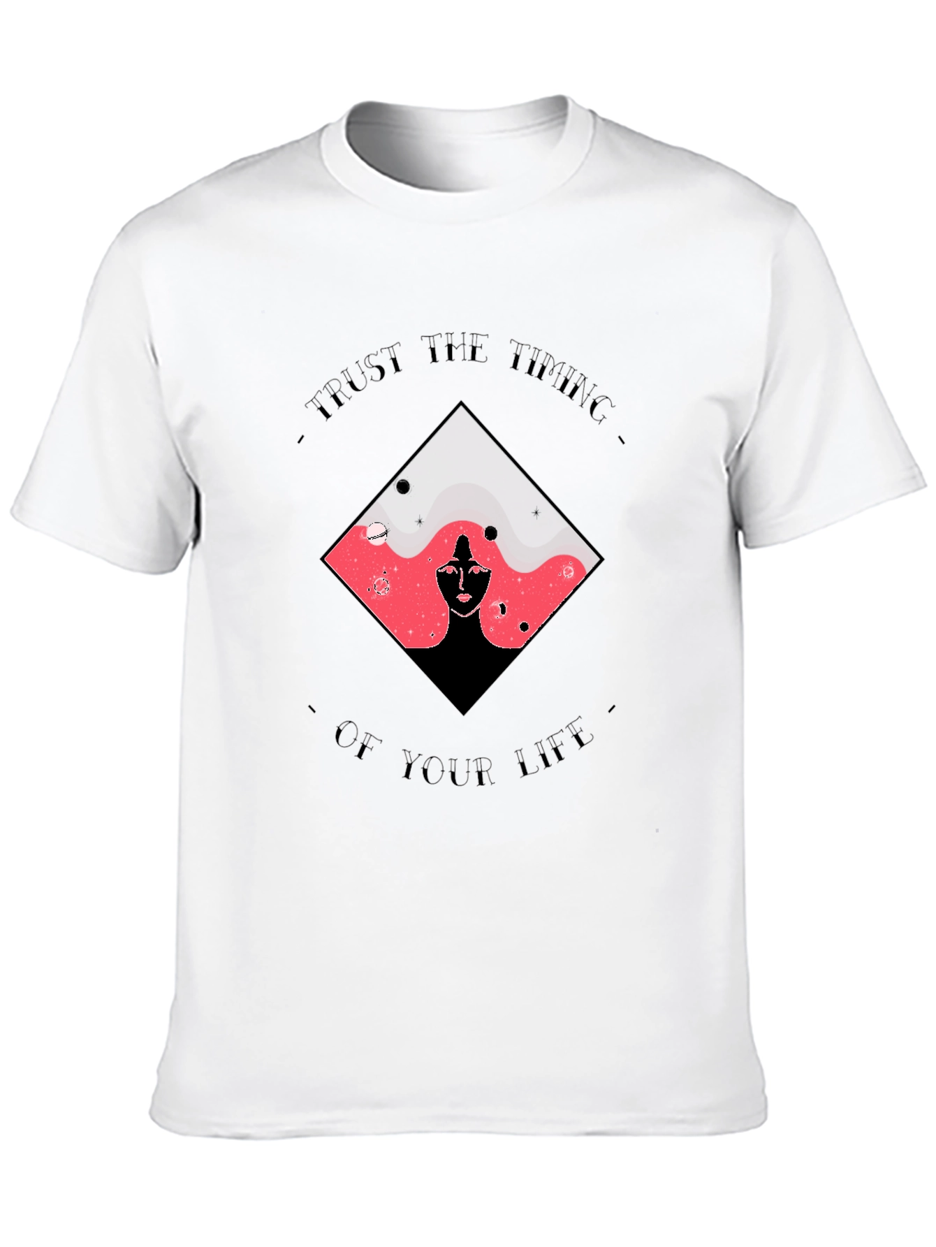Trust the Timing Graphic Tee - Unisex Black T-Shirt