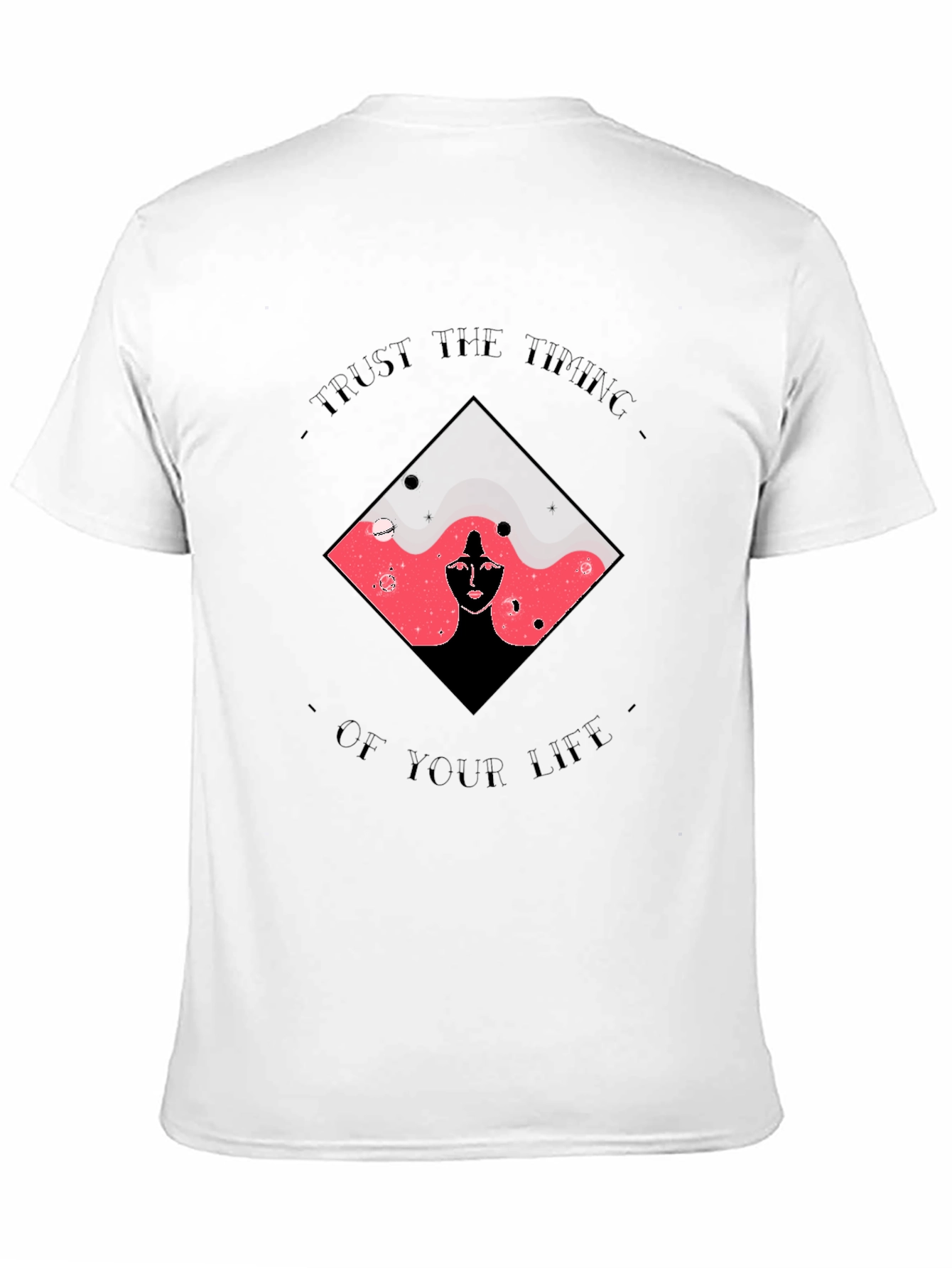 Trust the Timing Graphic Tee - Unisex Black T-Shirt