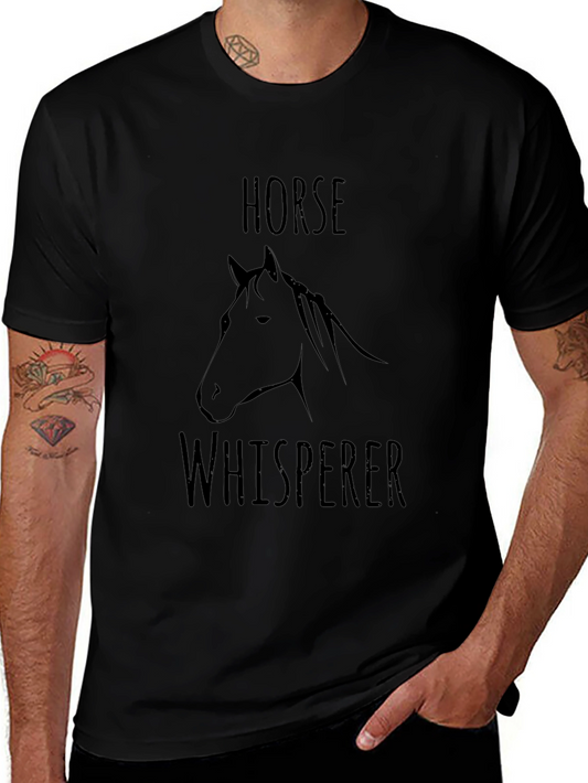 Horse Whisperer Black Graphic Tee - Mens Short Sleeve