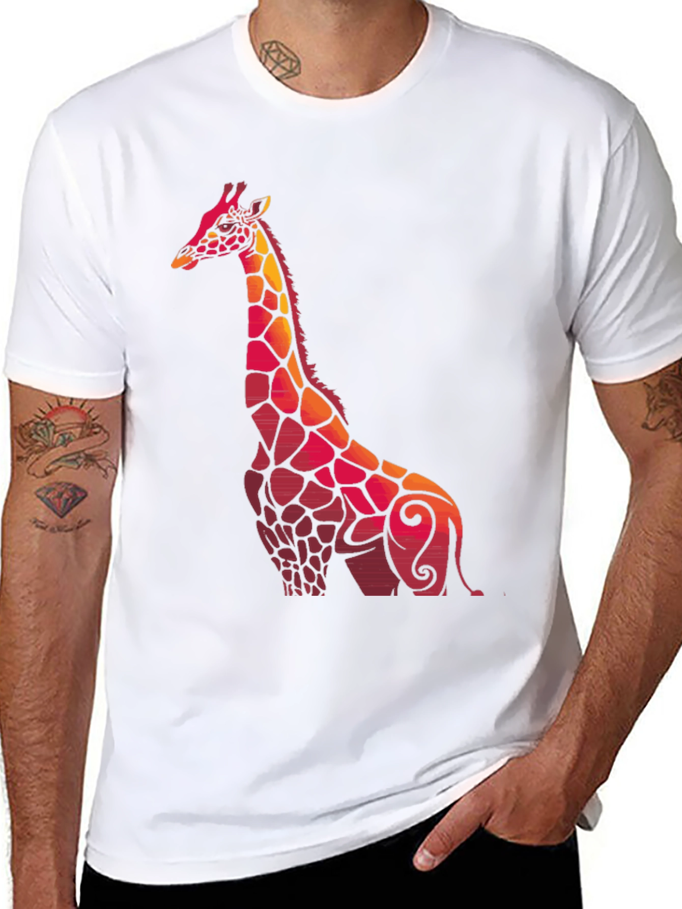 Giraffe Graphic Tee - Unique Animal Design T-Shirt
