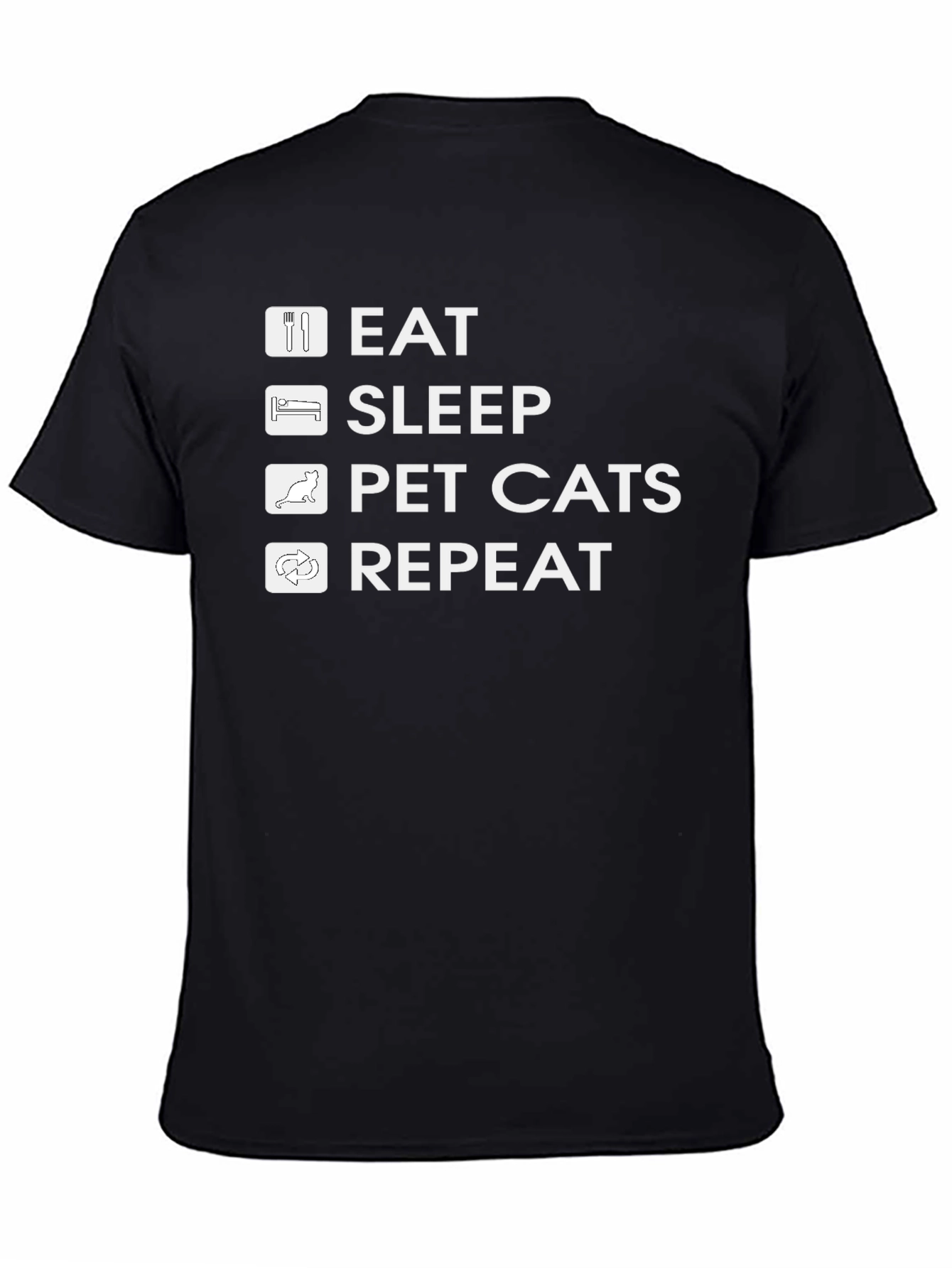 Eat Sleep Pet Cats Repeat T-Shirt
