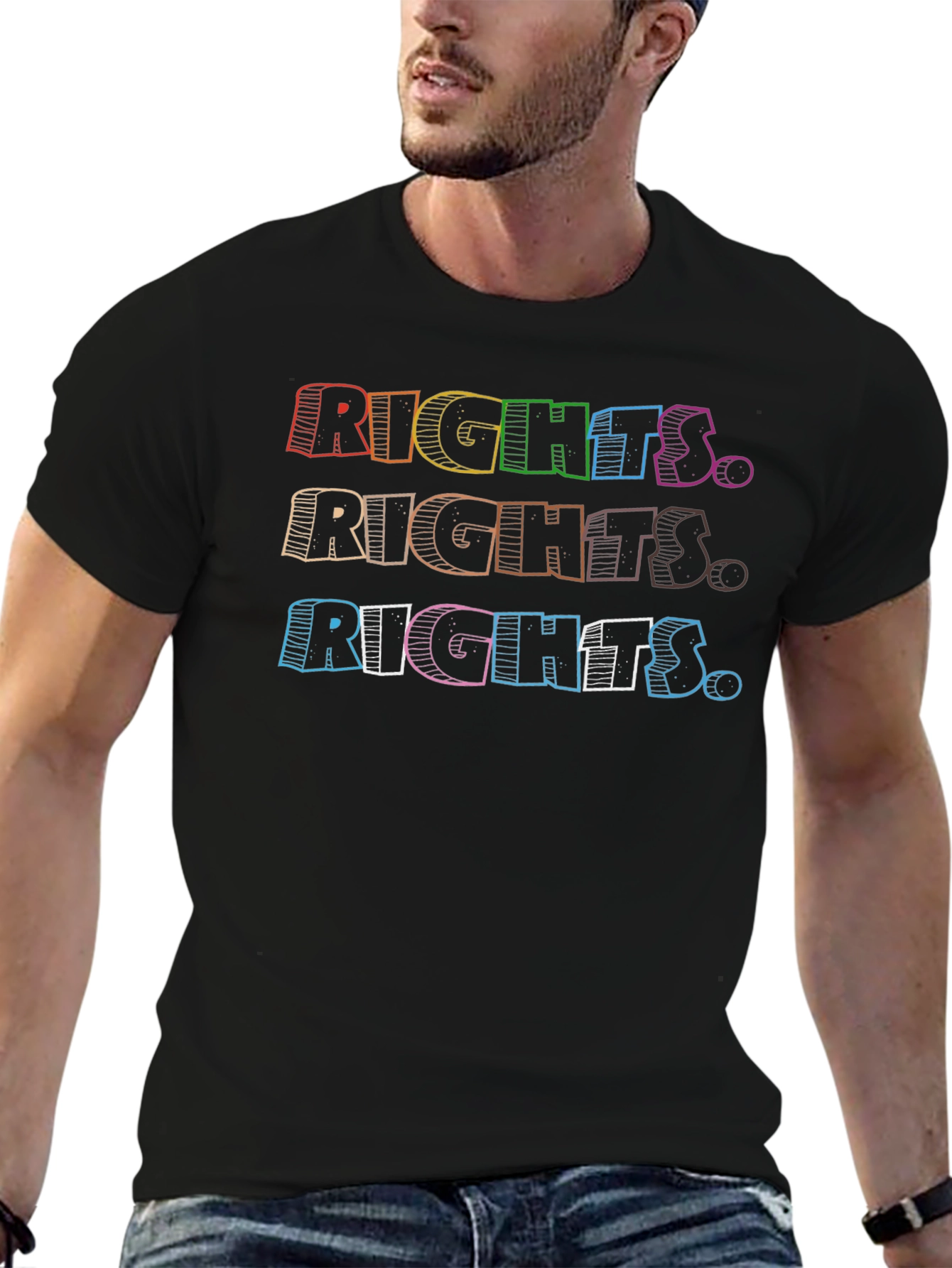 Rights T-Shirt Equality Rainbow Graphic Tee