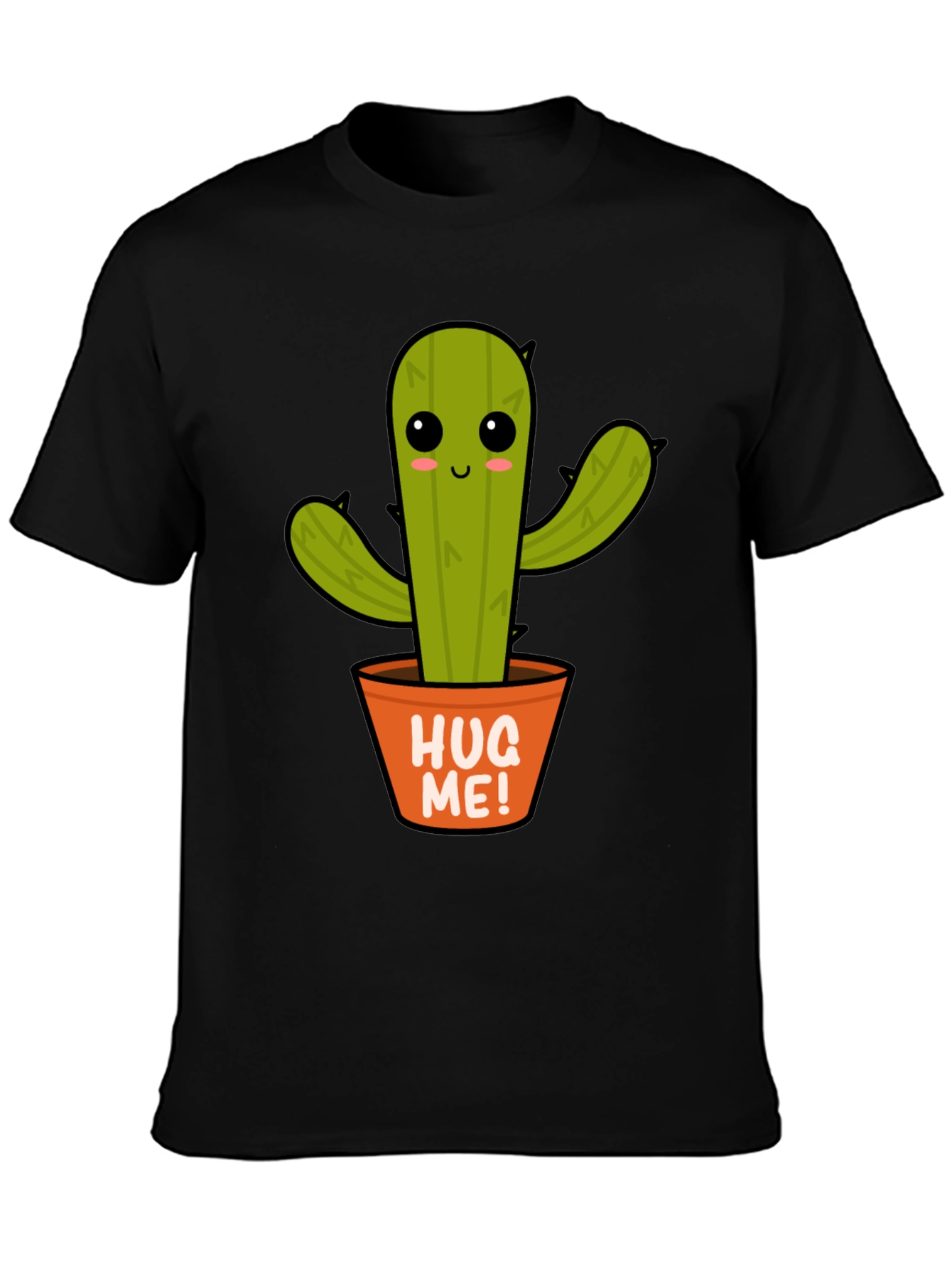 Cute Cactus Hug Me! Graphic T-Shirt