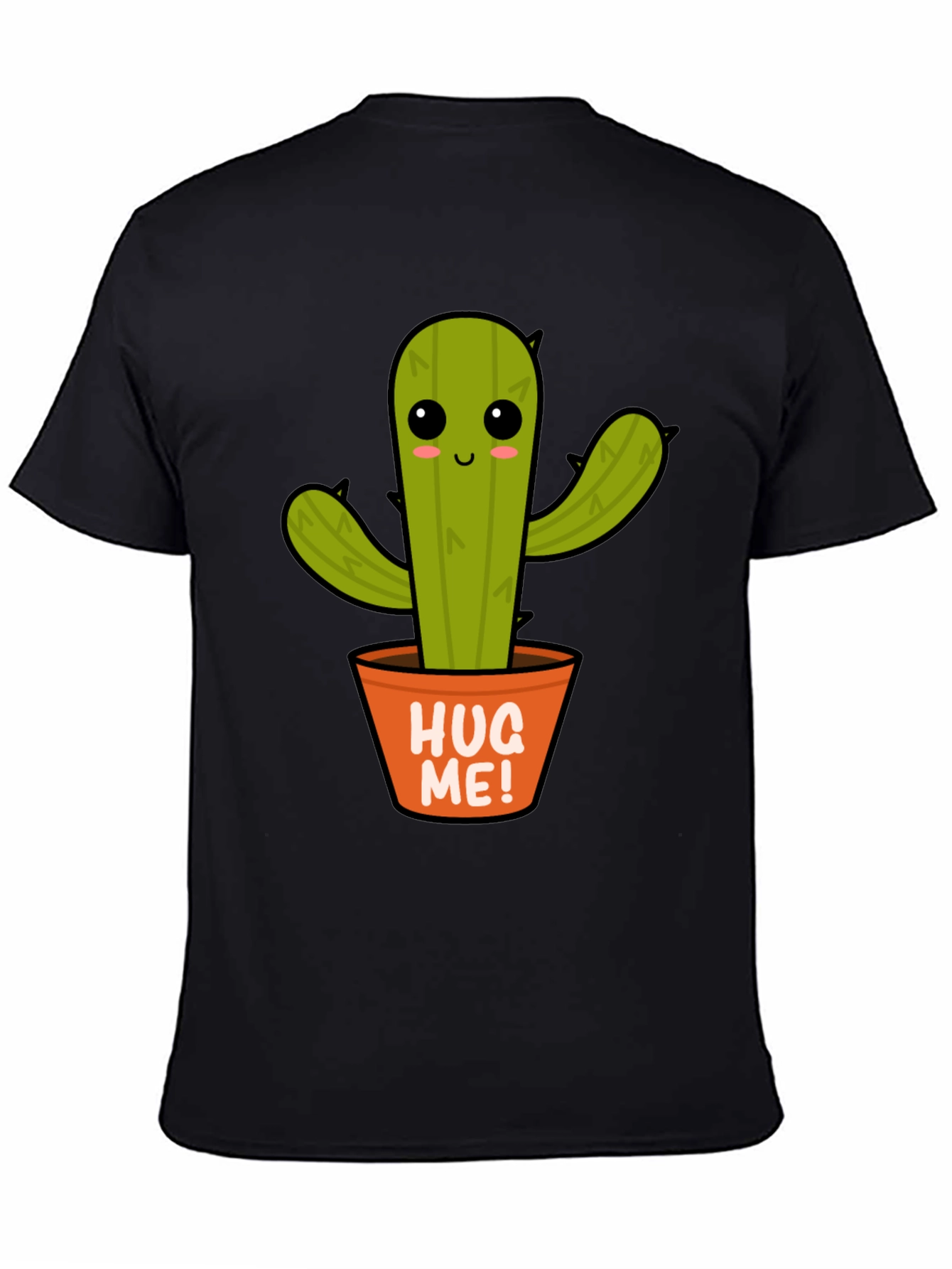 Cute Cactus Hug Me! Graphic T-Shirt