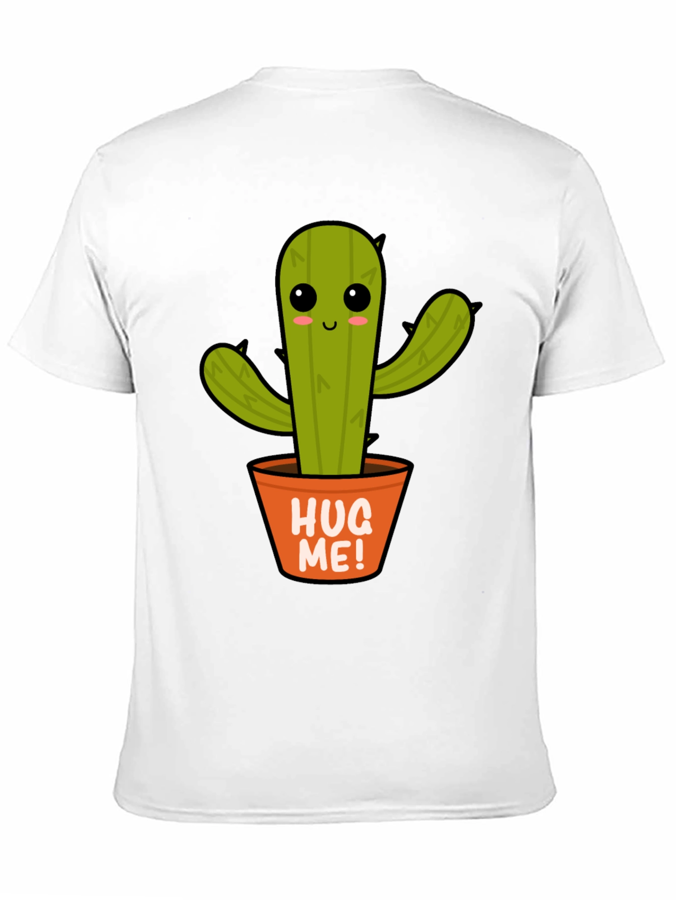 Cute Cactus Hug Me! Graphic T-Shirt