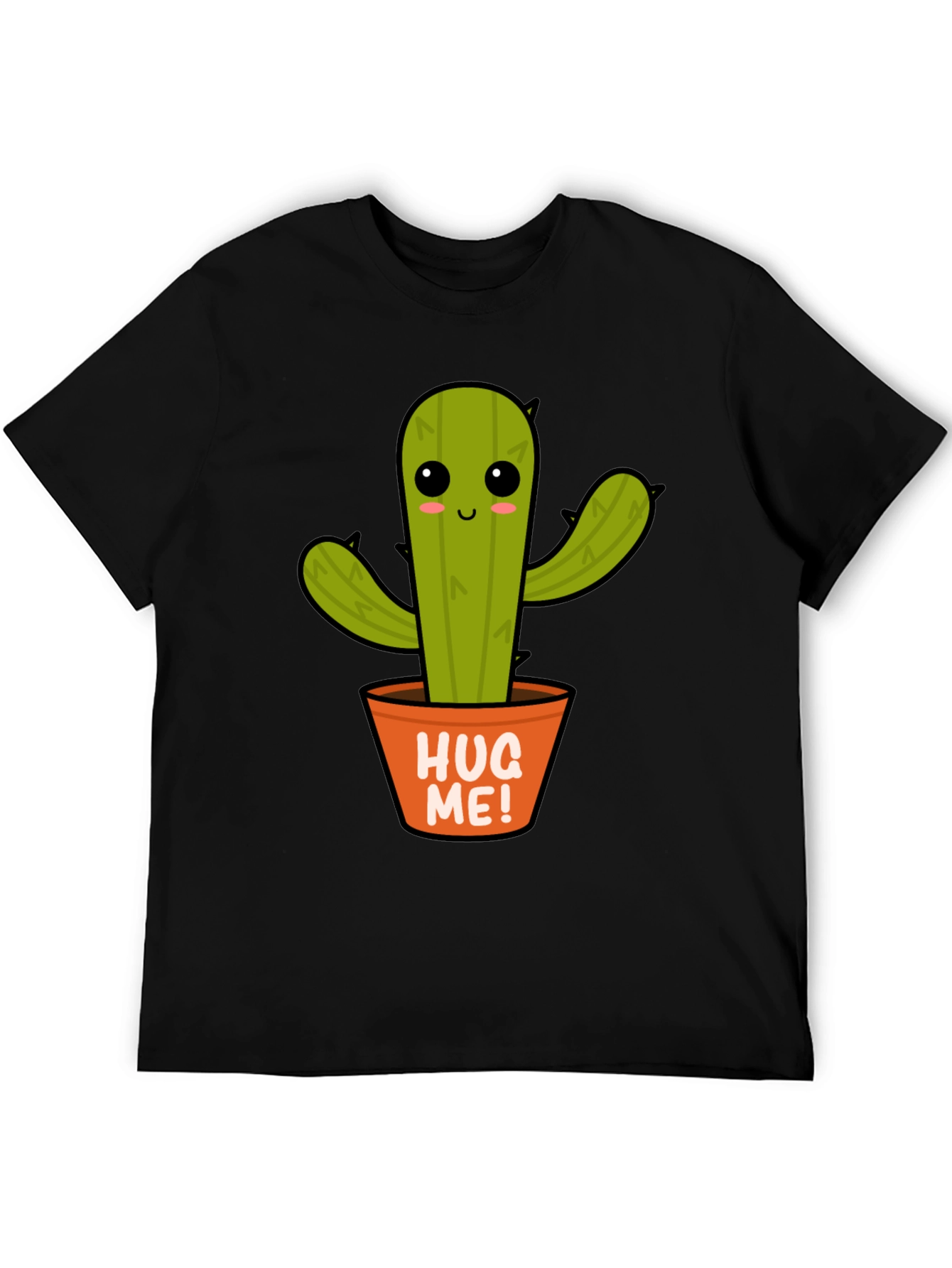 Cute Cactus Hug Me! Graphic T-Shirt