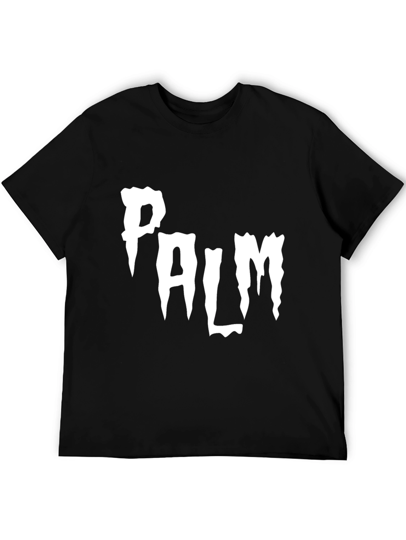 Palm Text Graphic Black T-Shirt
