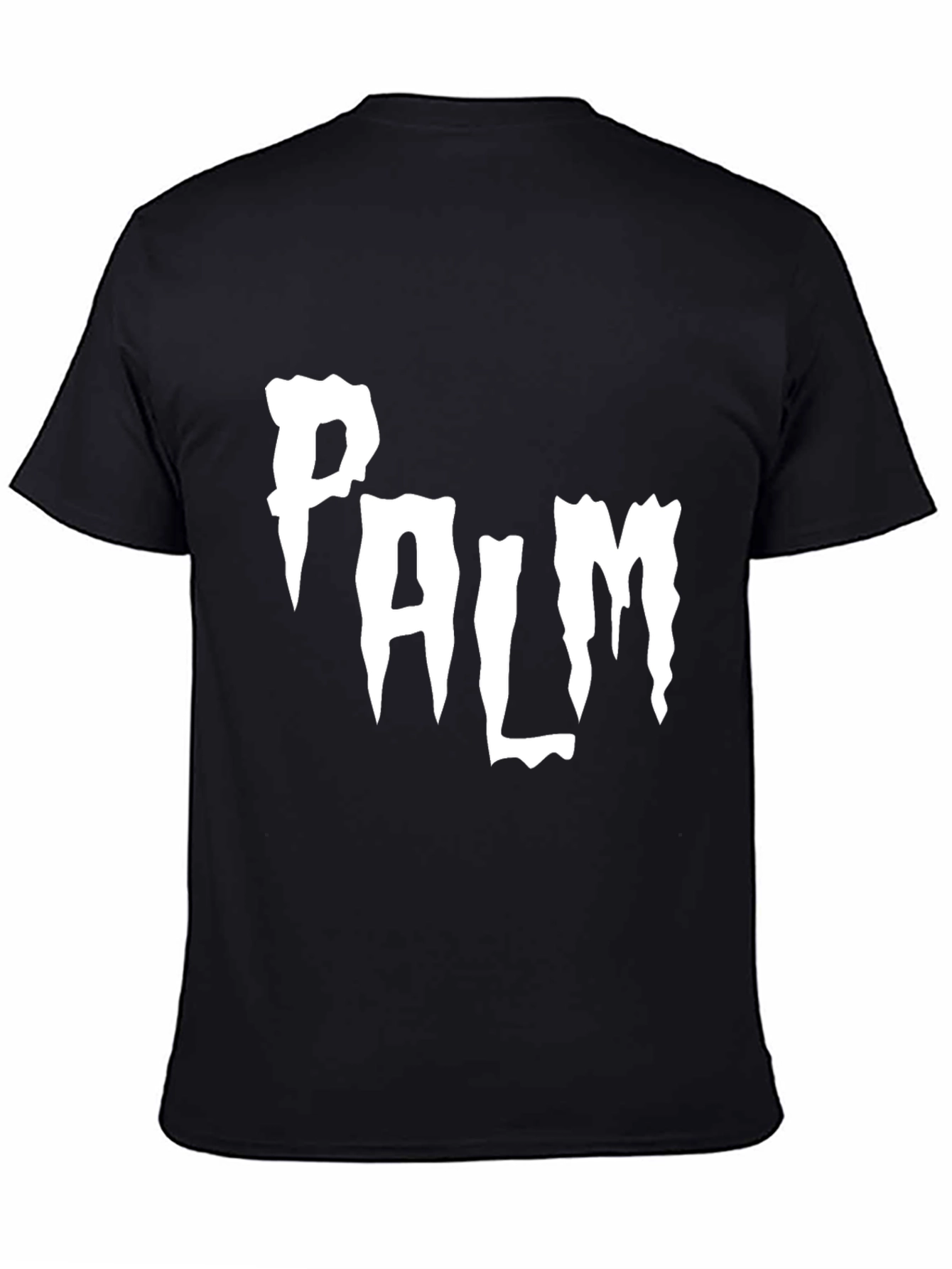 Palm Text Graphic Black T-Shirt