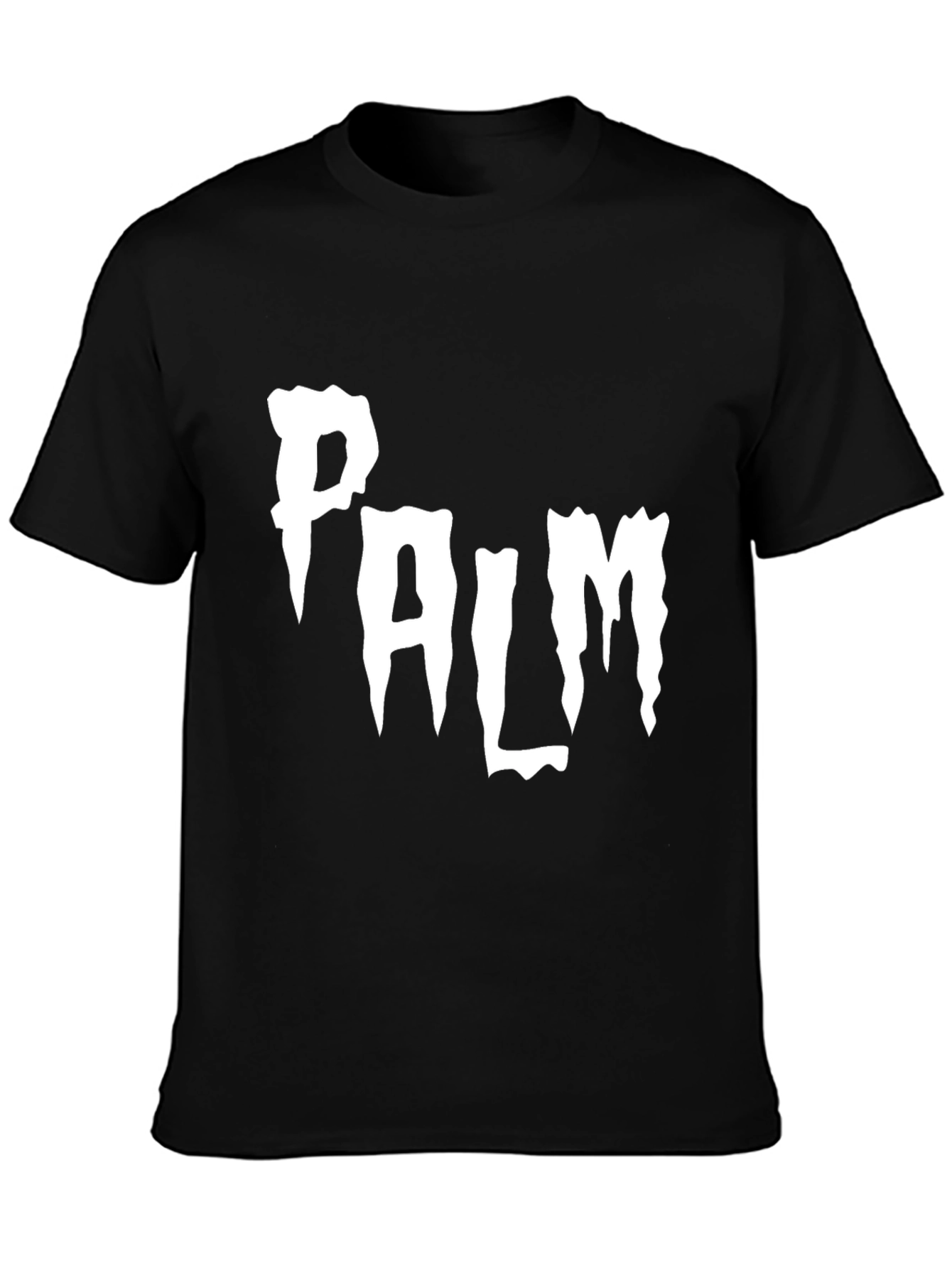 Palm Text Graphic Black T-Shirt