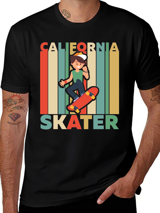 California Skater Graphic T-Shirt - Retro Design
