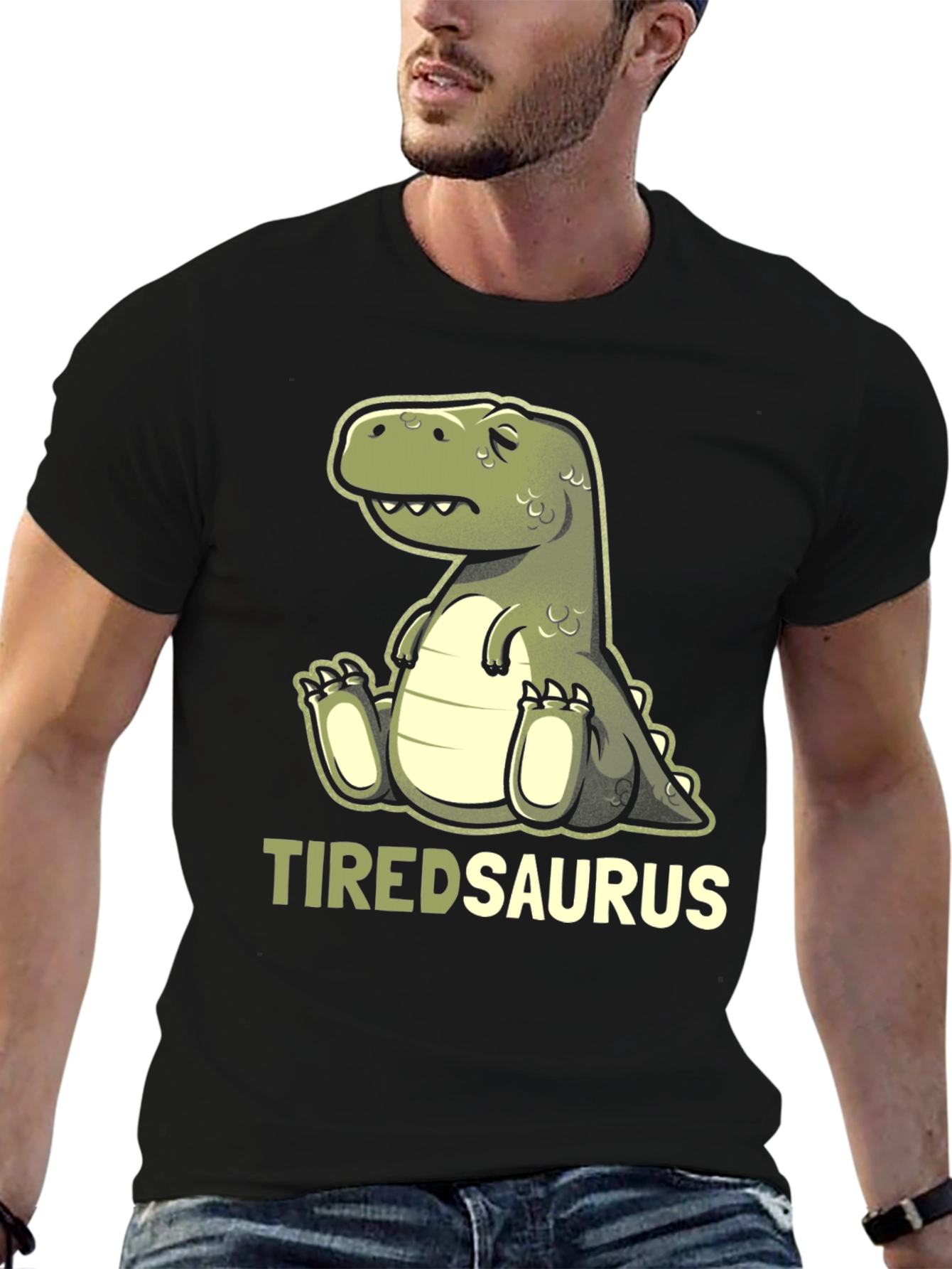 Tiredsaurus T-Shirt - Funny Dinosaur Graphic Tee