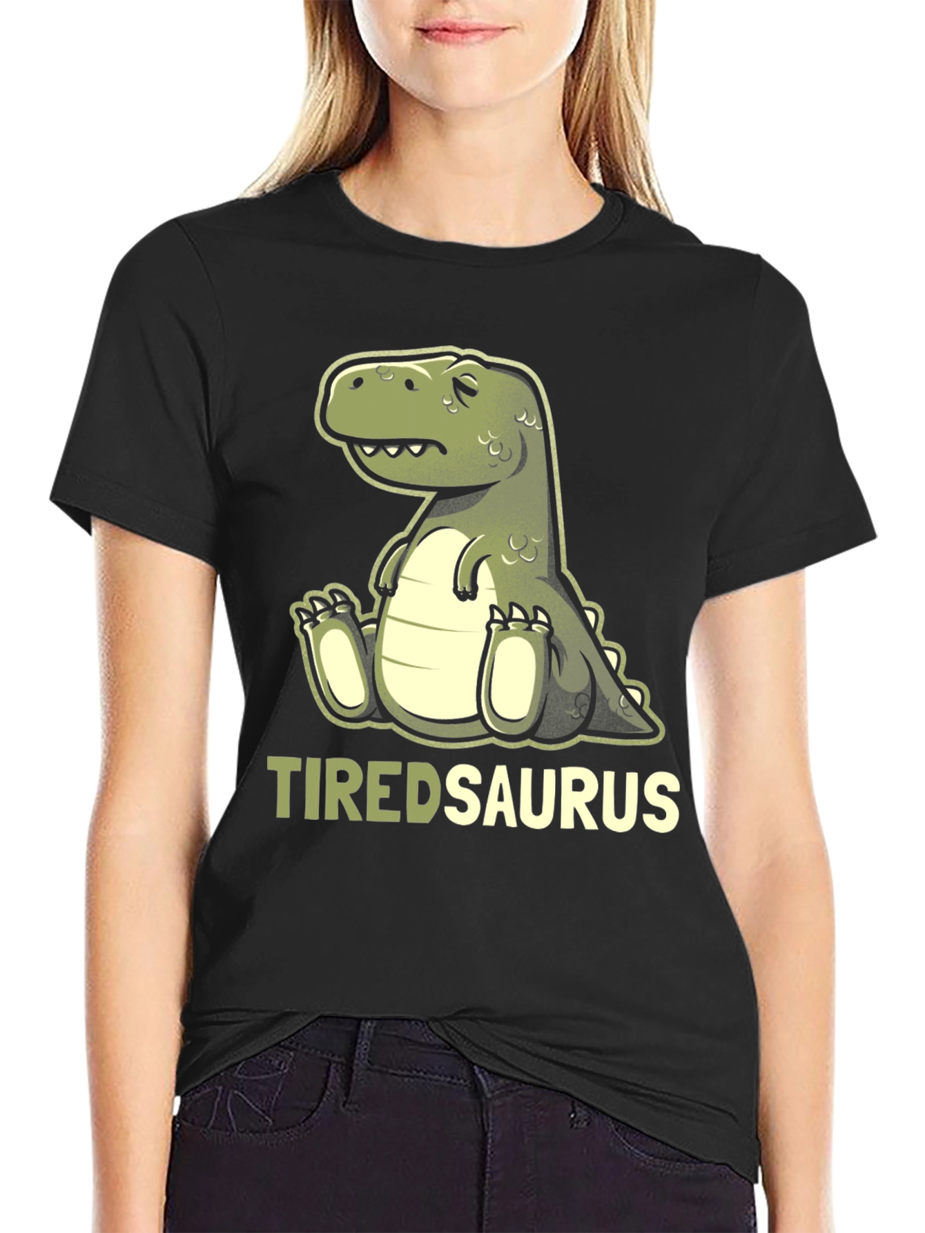 Tiredsaurus T-Shirt - Funny Dinosaur Graphic Tee