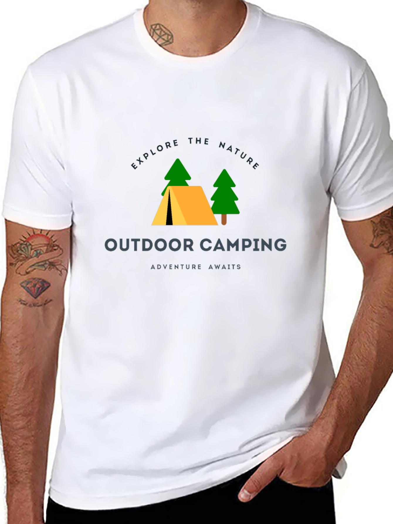 Outdoor Camping Graphic Tee - Explore Nature