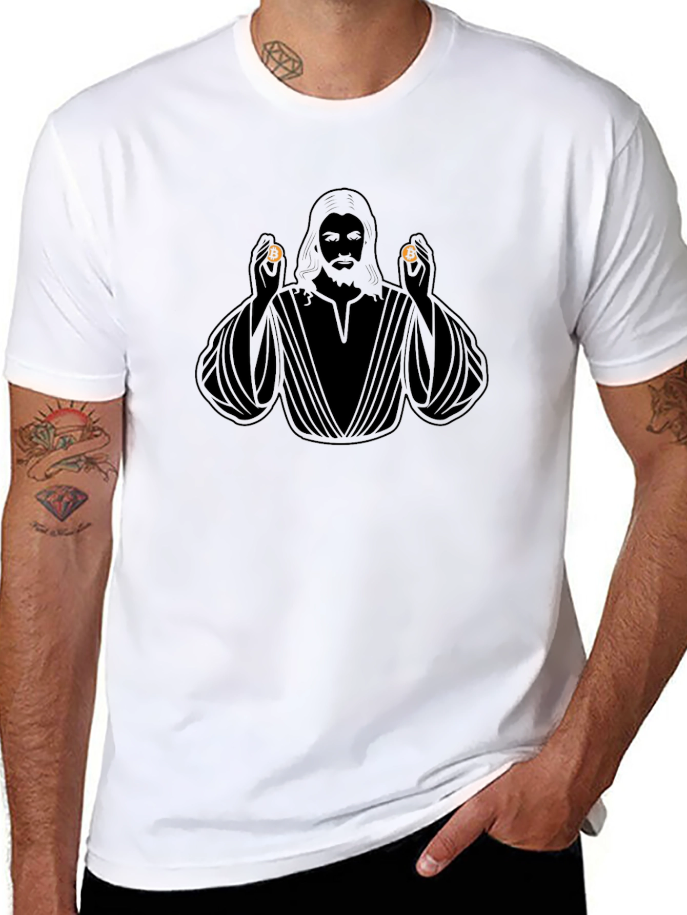 Bitcoin Jesus Black T-Shirt