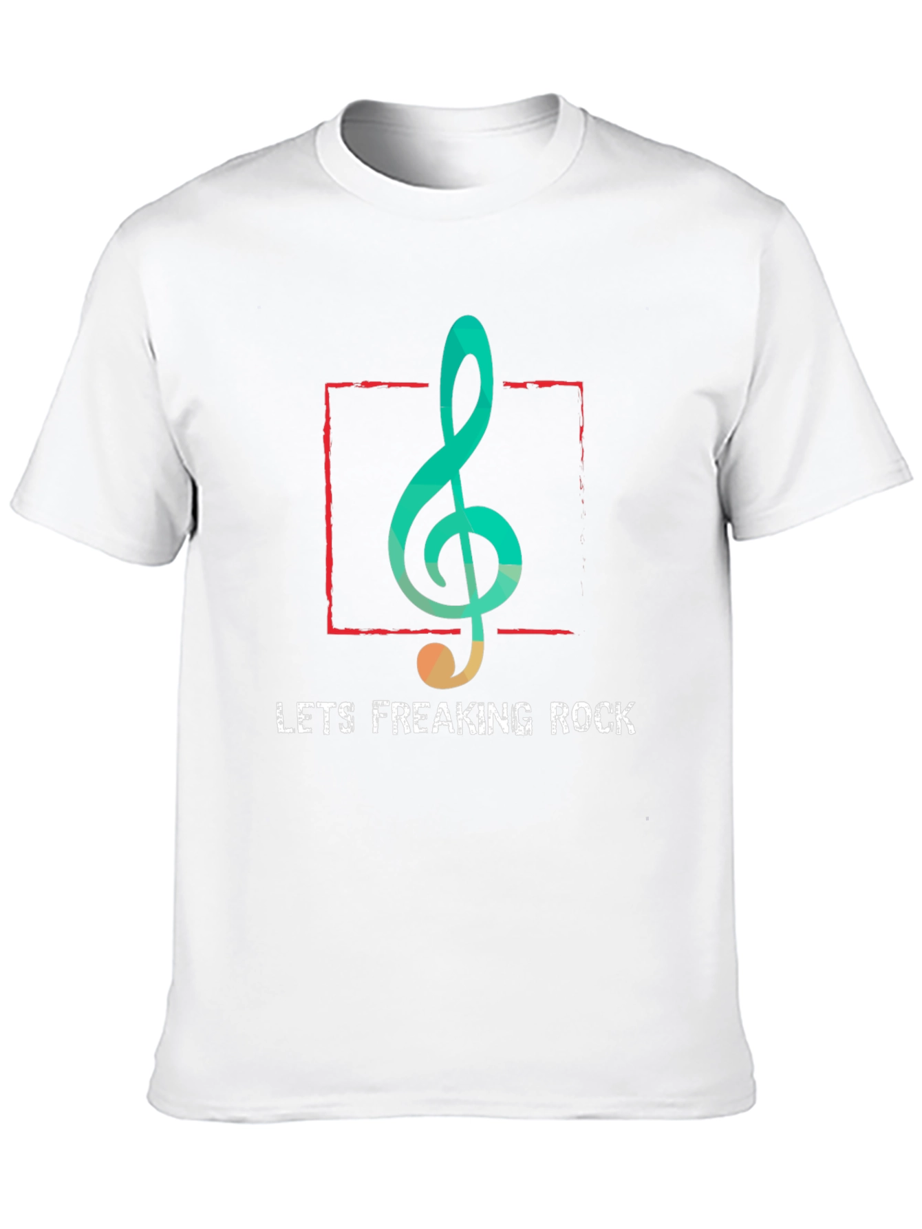 Lets Freaking Rock T-Shirt - Music Note Graphic Tee