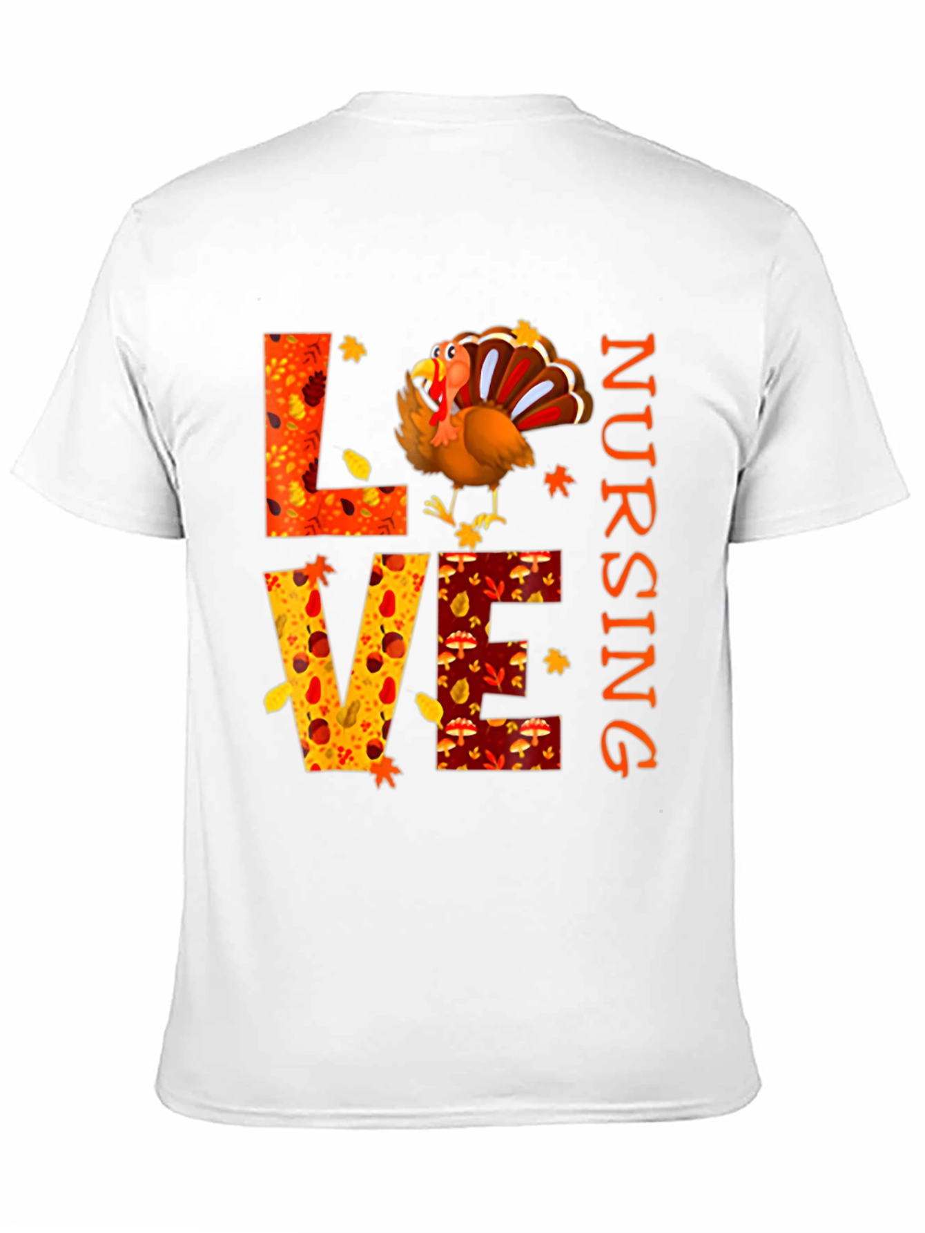 Love Nursing Thanksgiving Turkey T-Shirt