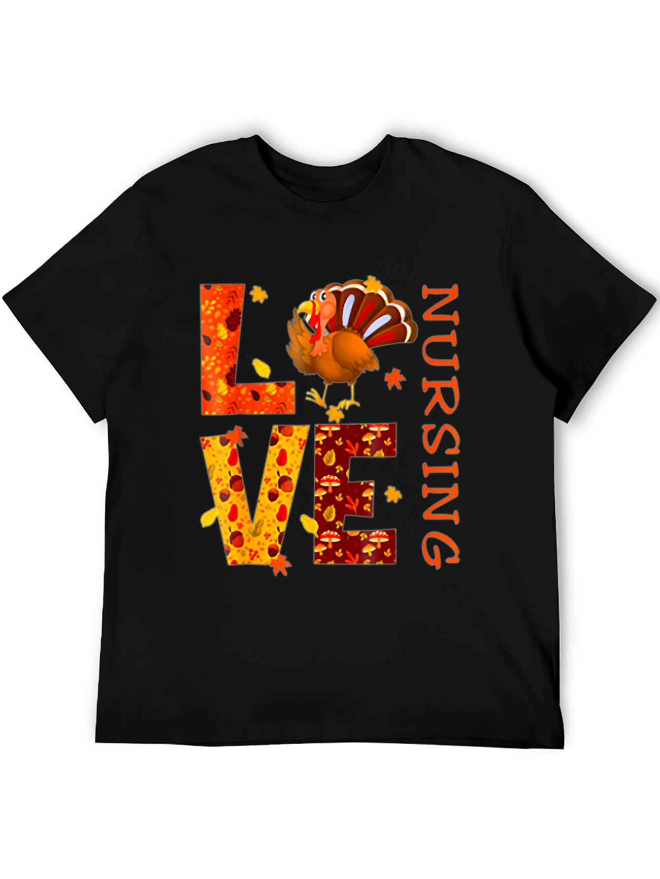 Love Nursing Thanksgiving Turkey T-Shirt