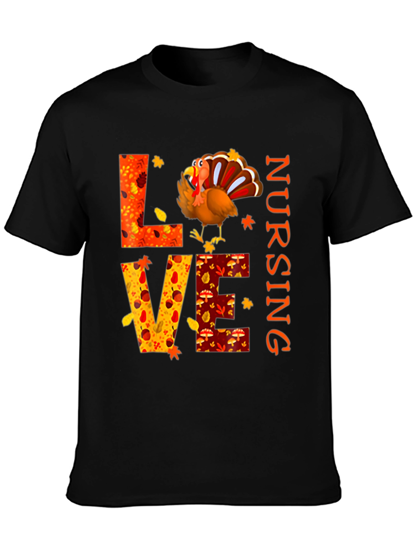 Love Nursing Thanksgiving Turkey T-Shirt