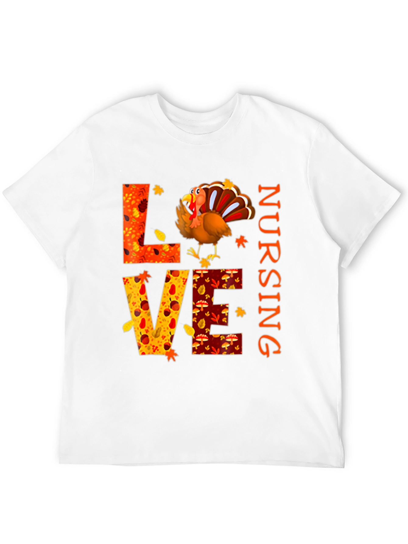 Love Nursing Thanksgiving Turkey T-Shirt