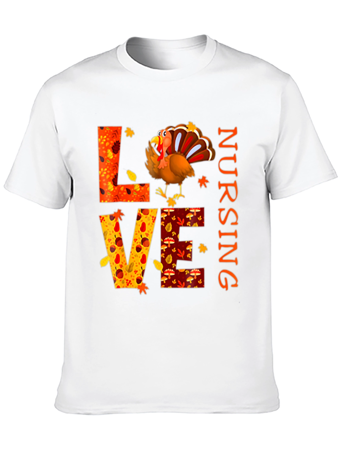 Love Nursing Thanksgiving Turkey T-Shirt
