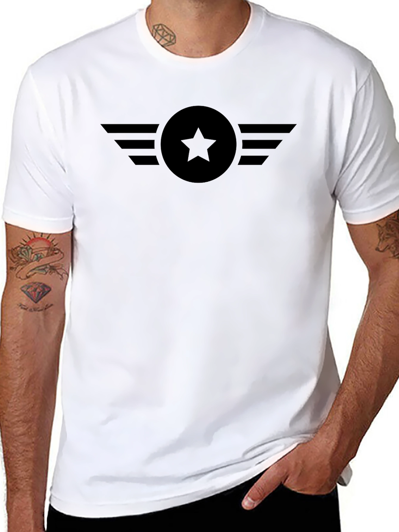Star Emblem Black T-Shirt