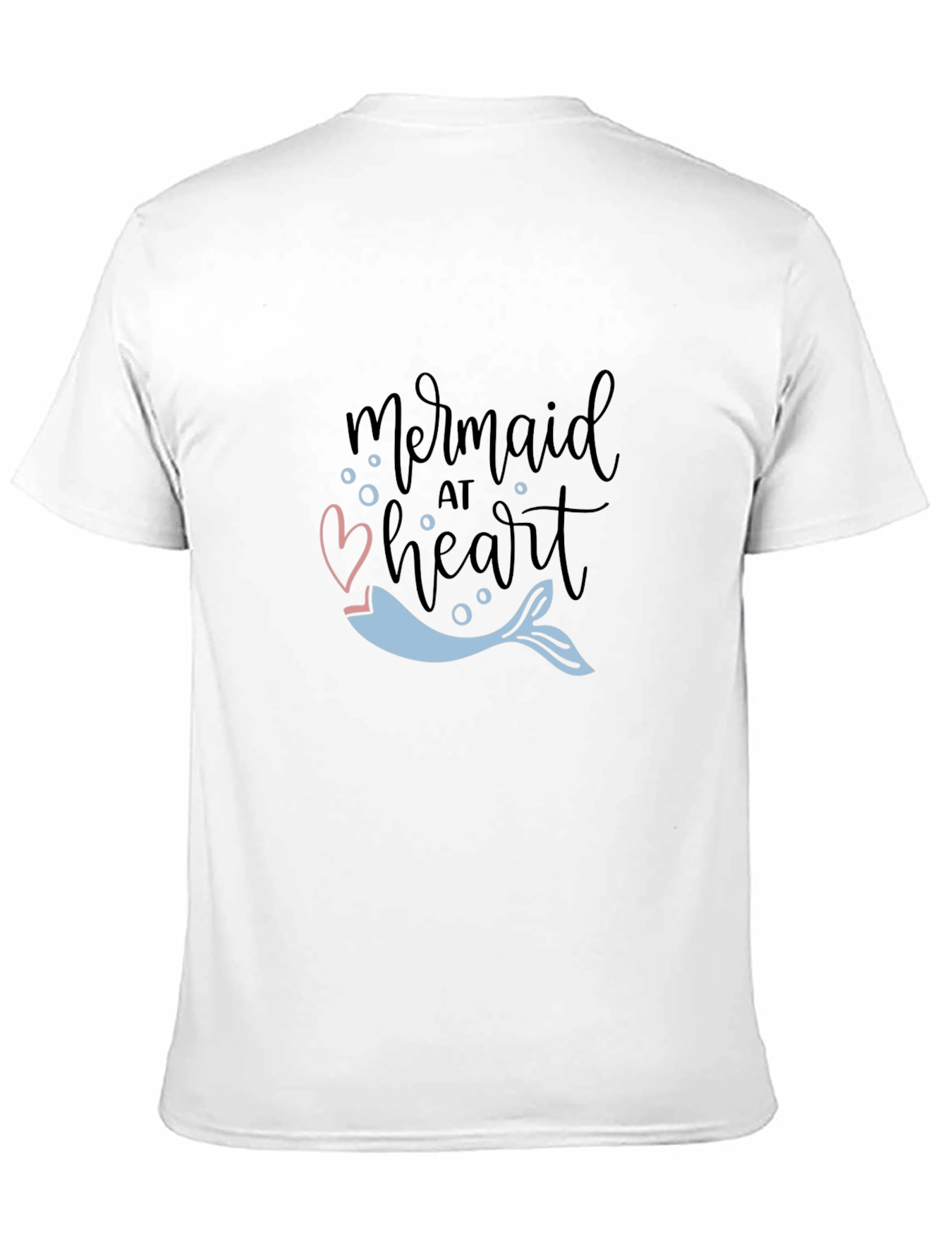 Mermaid at Heart Graphic Tee - Black Casual T-Shirt