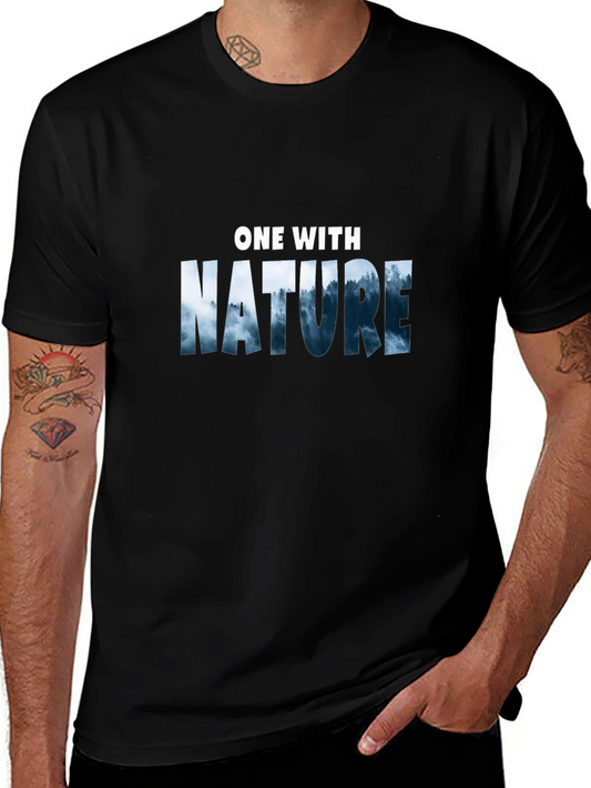 Nature Graphic Tee -  One with Nature Black T-Shirt