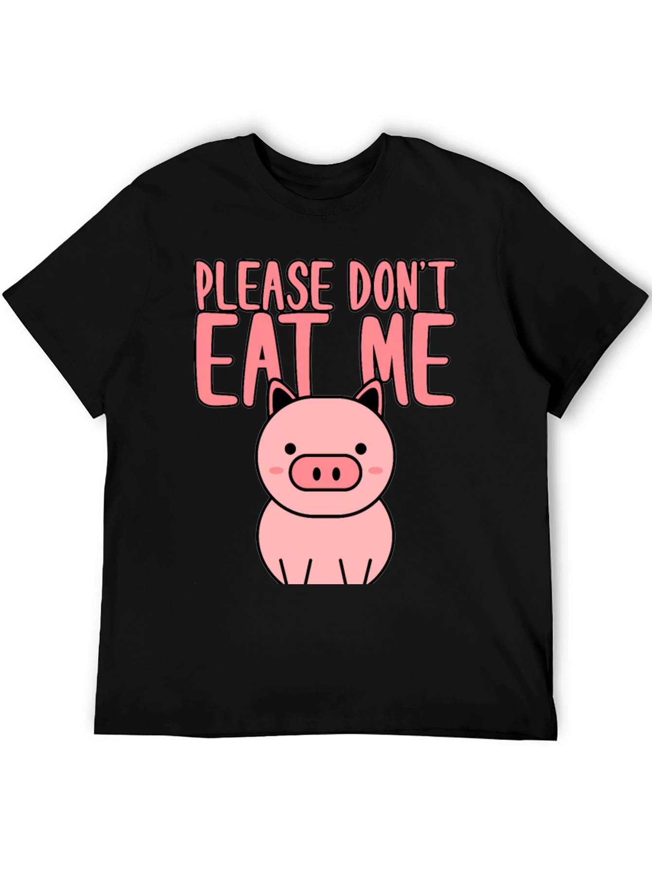 Cute Pig Please Dont Eat Me Graphic Tee