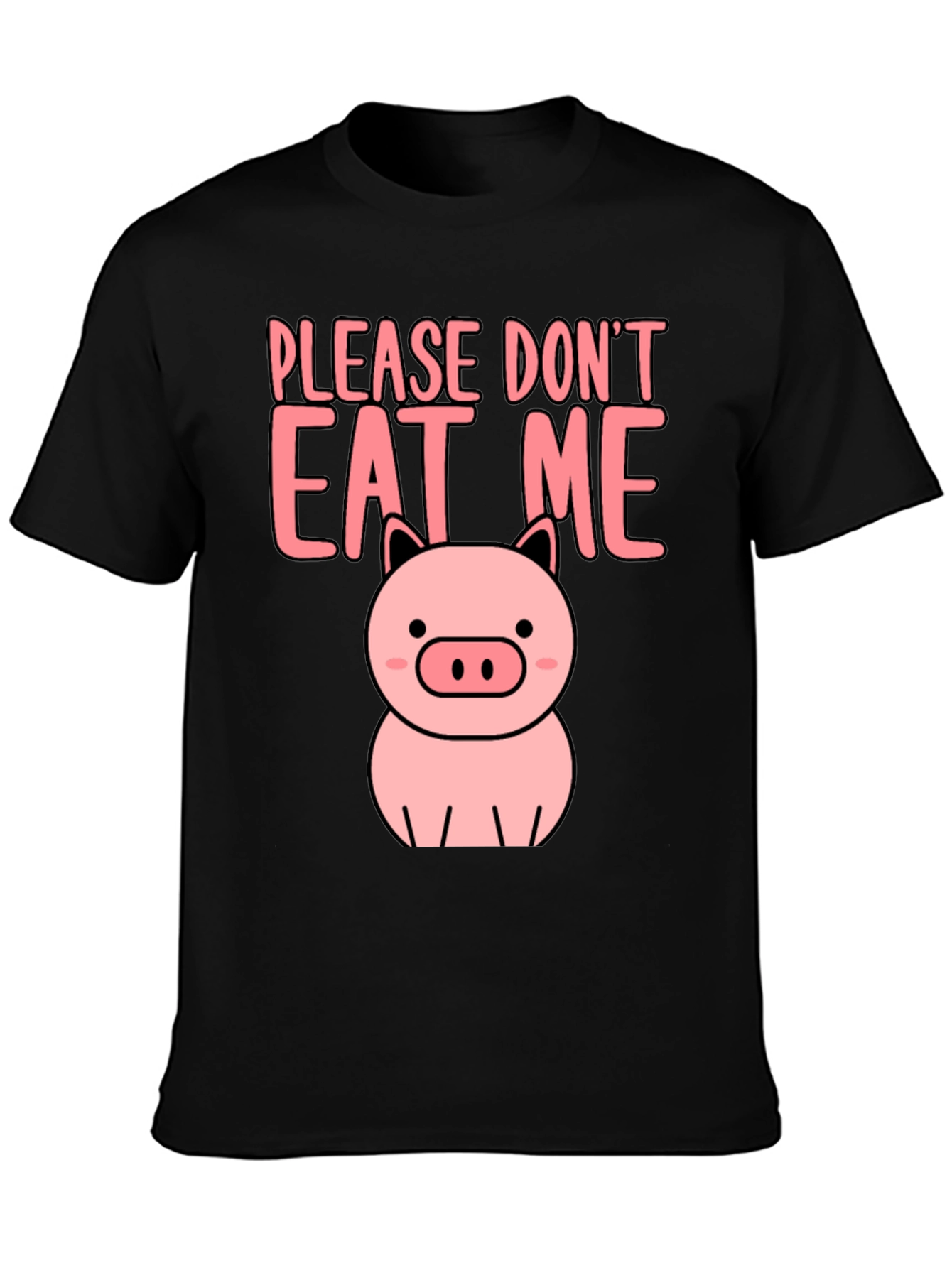 Cute Pig Please Dont Eat Me Graphic Tee