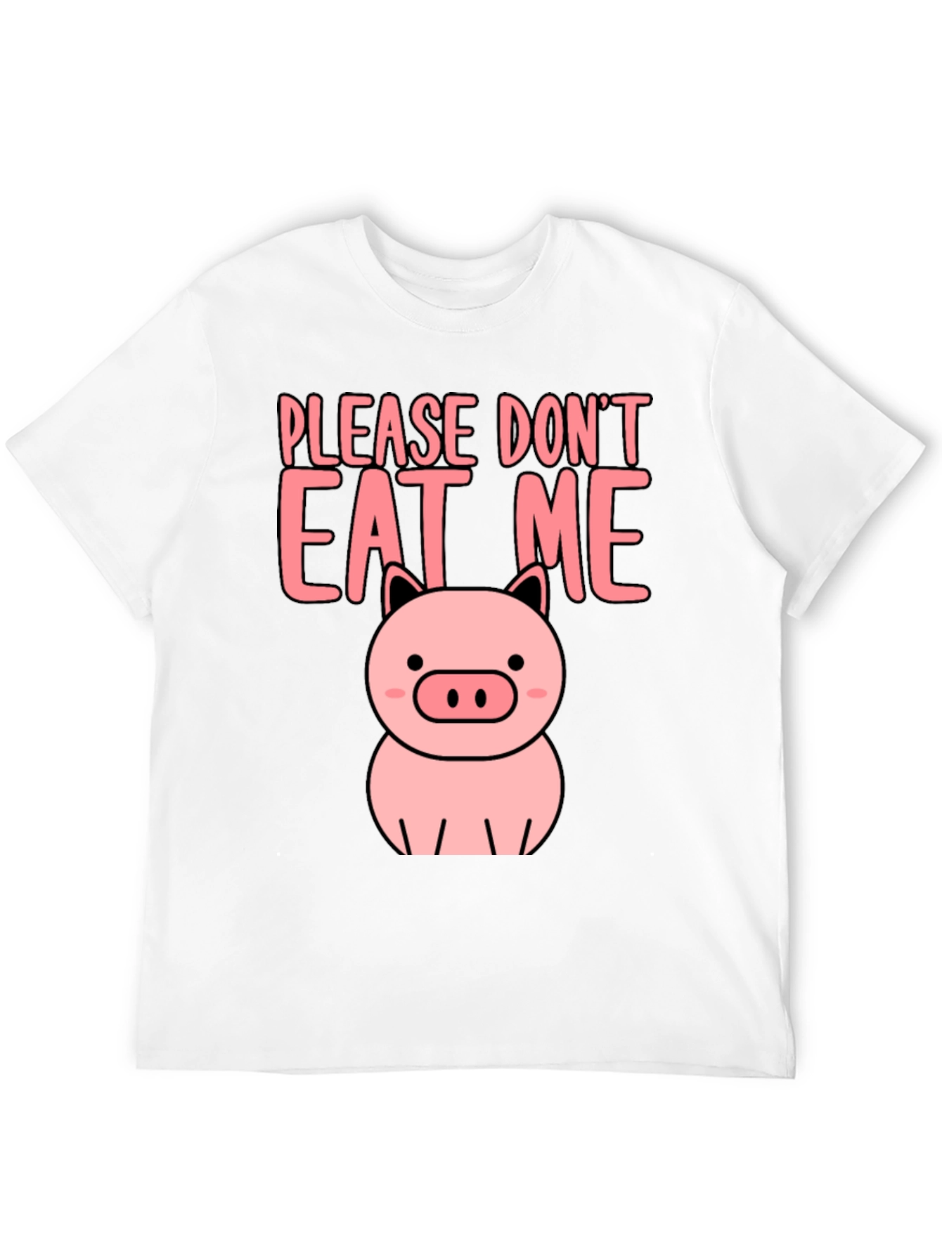 Cute Pig Please Dont Eat Me Graphic Tee