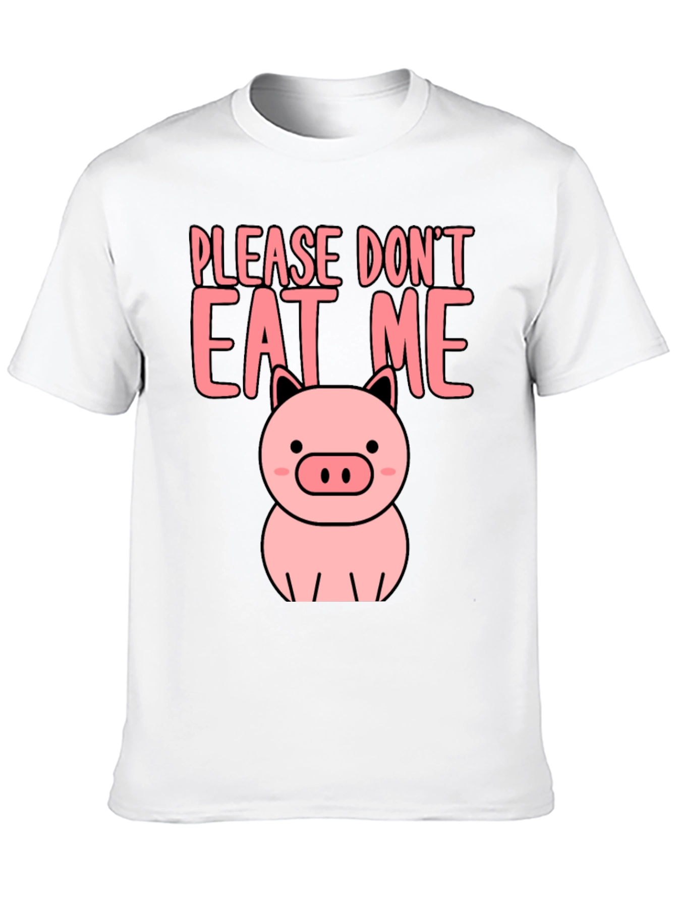 Cute Pig Please Dont Eat Me Graphic Tee
