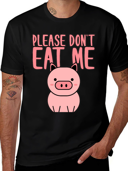 Cute Pig Please Dont Eat Me Graphic Tee